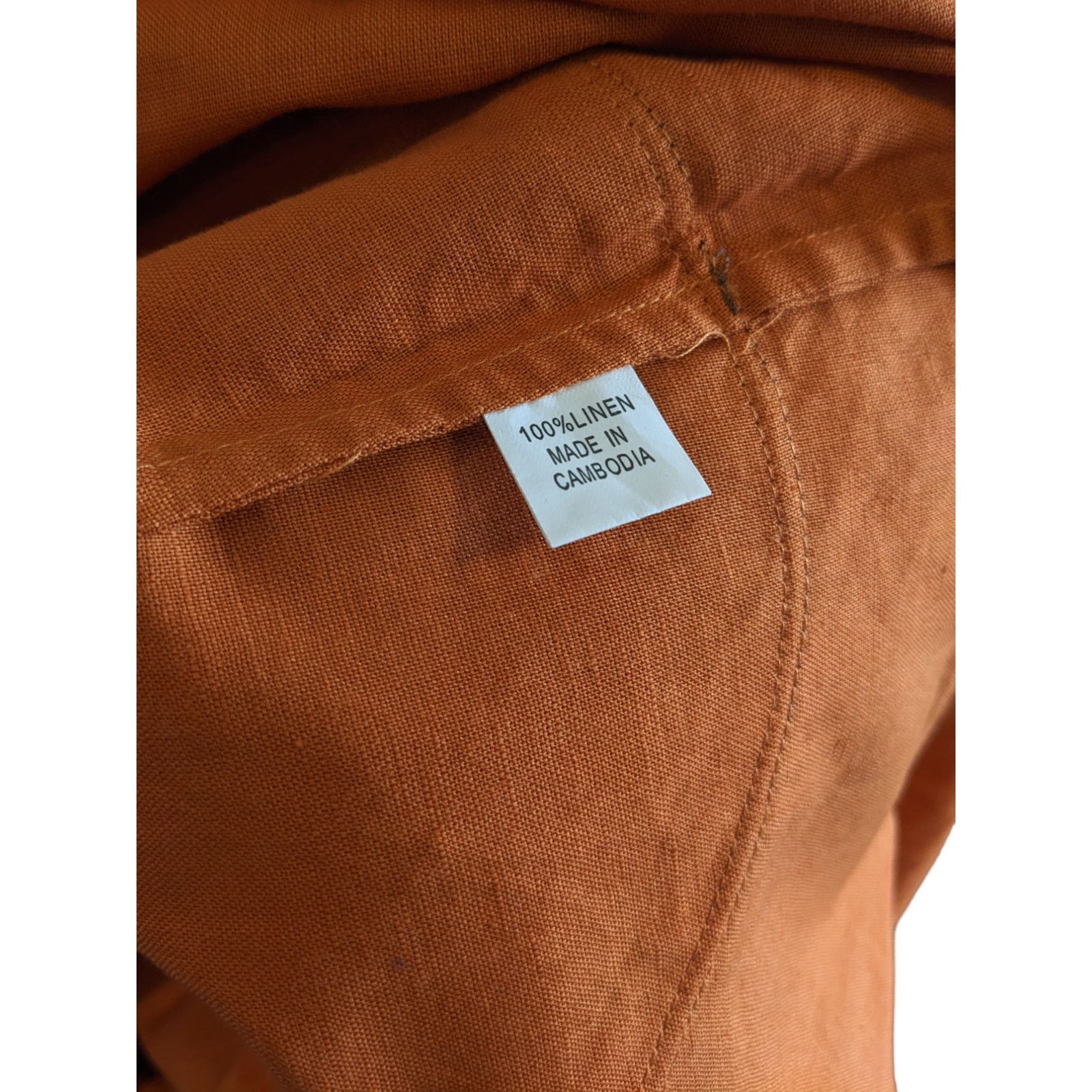 Other Galerie Cambodge Orange Floral Linen Tunic Medium Size M / US 6-8 / IT 42-44 - 5 Thumbnail