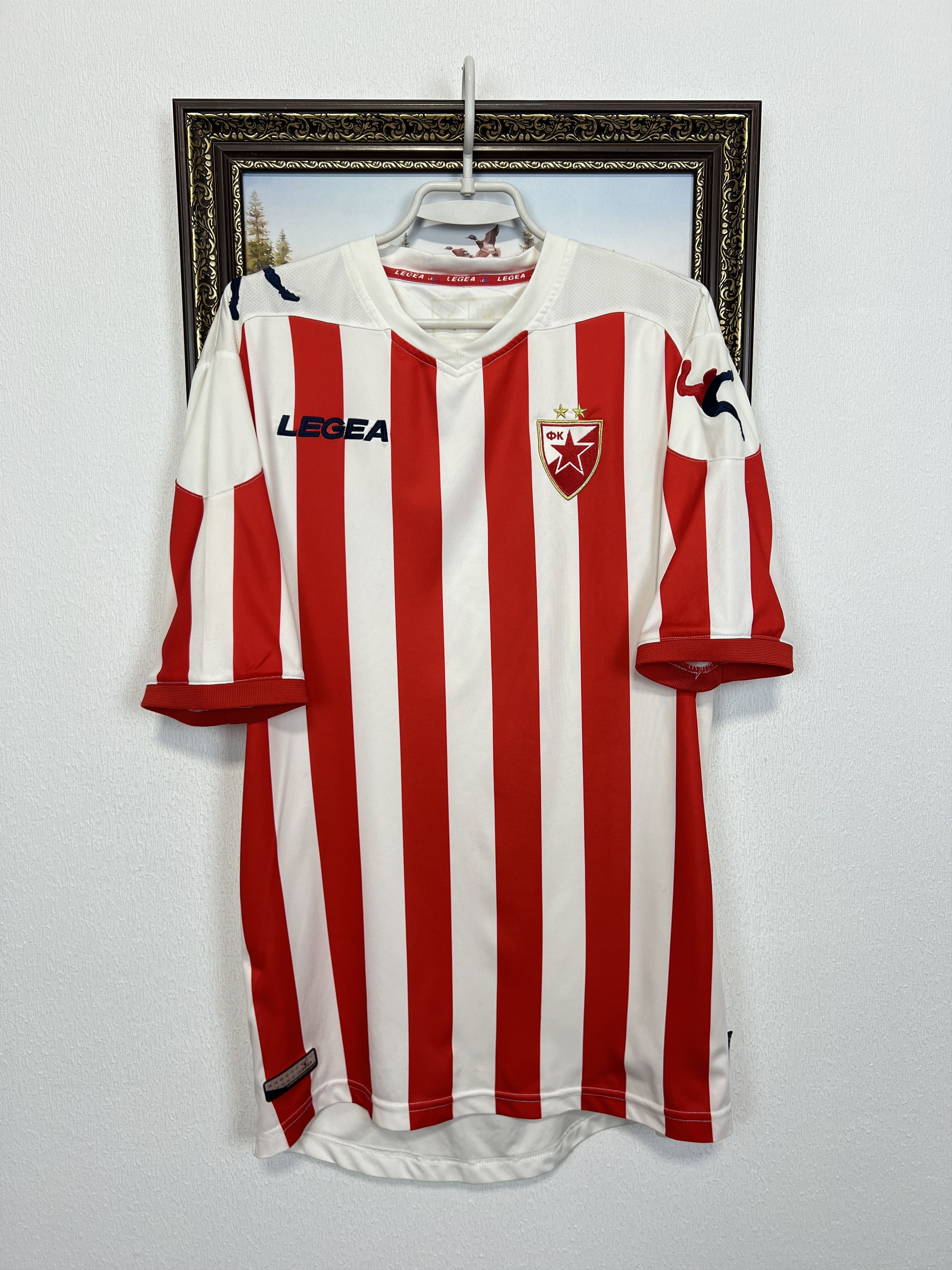 Vintage Red Star Belgrade Crvena Zvezda football shirt Soccer Jersey Size US L / EU 52-54 / 3 - 1 Thumbnail