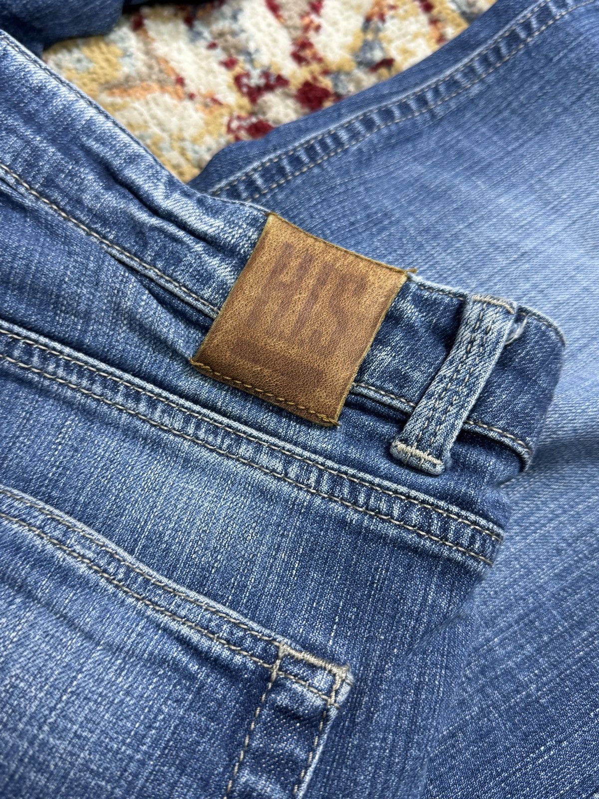 Japanese Brand × Kapital ᶠᵃⁿᶜʸᵍᵘʸ Y2K Flared Denim Boootcut Flared Jeans Cargo Pant Size US 32 / EU 48 - 4 Thumbnail
