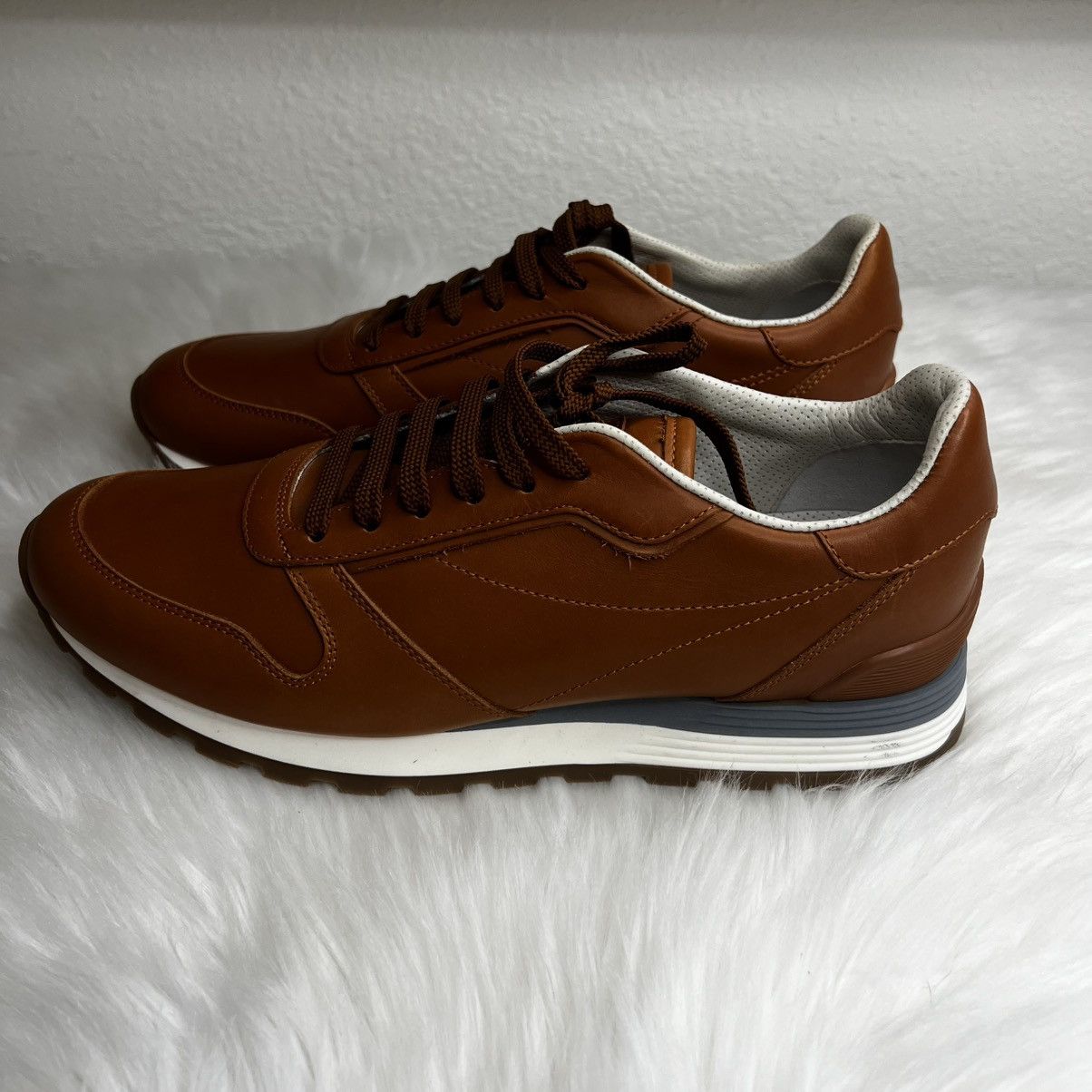 Brunello Cucinelli Mens Trainer Leather Shoes Size US 8.5 / EU 41-42 - 1 Thumbnail