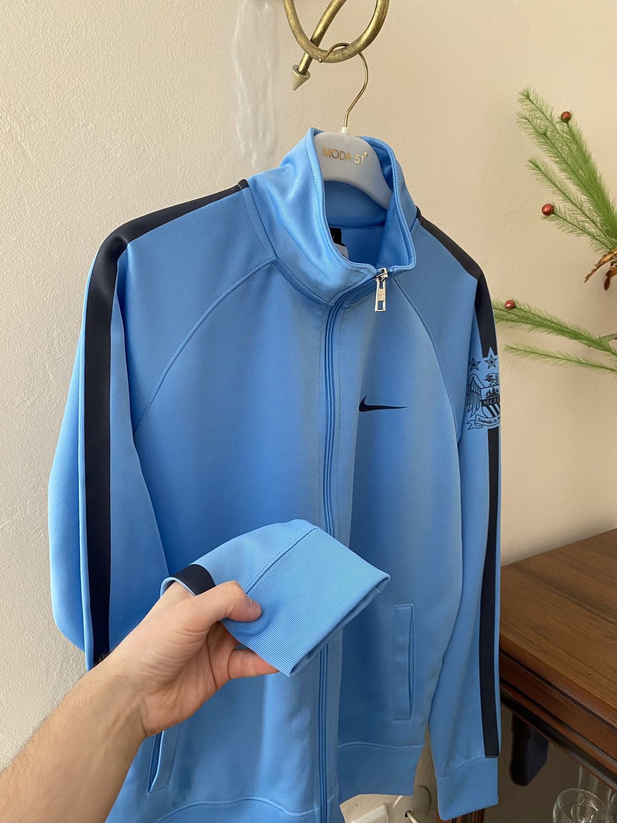 Nike × Vintage Vintage Nike Manchester City Soccer Track Jacket Size US M / EU 48-50 / 2 - 7 Thumbnail