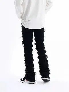 Jean fade ripped flared punk jeans Size US 32 / EU 48 - 7 Thumbnail
