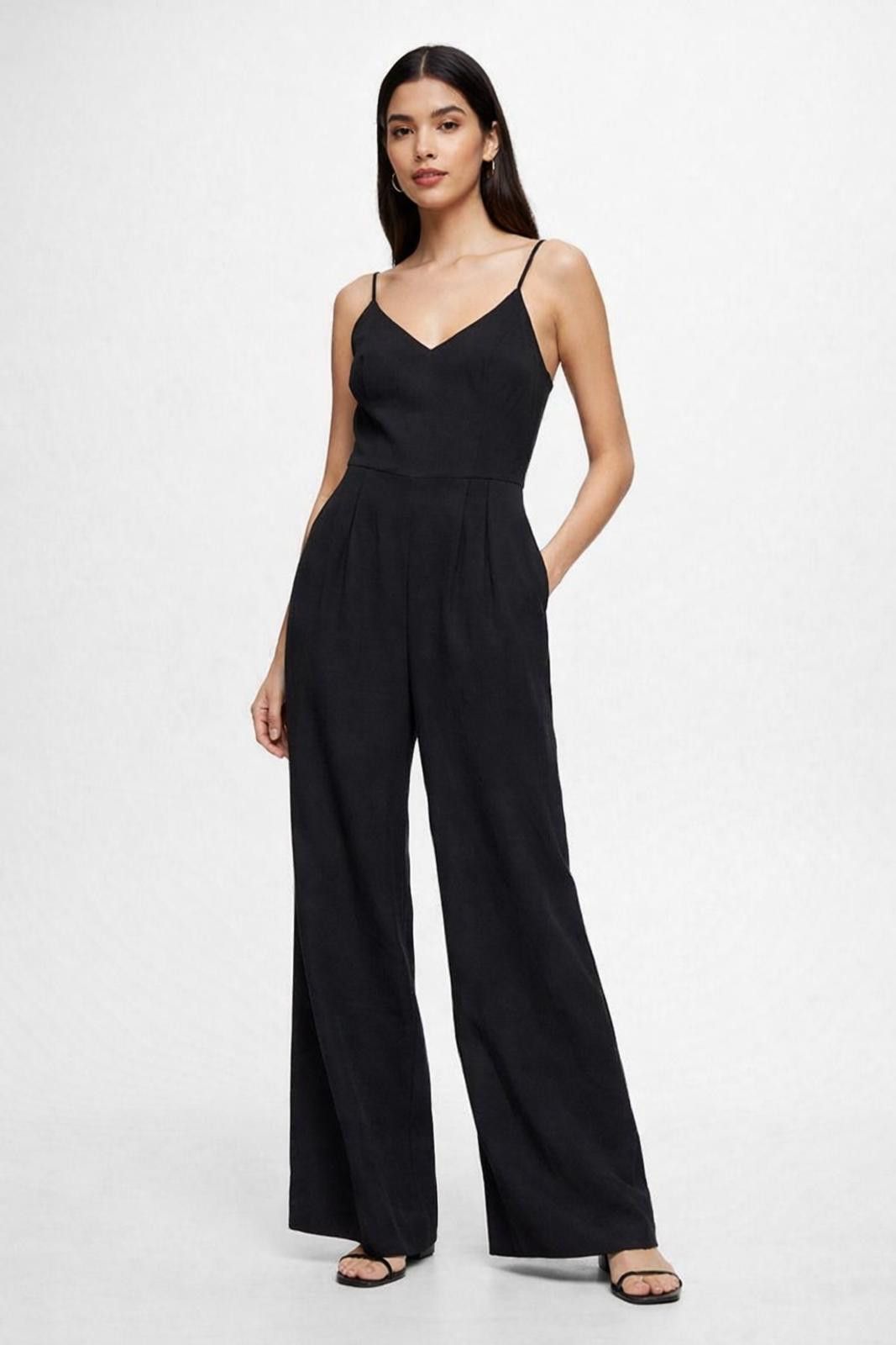 Other Babaton Aritzia Black Wide Leg Jumpsuit XXS Spaghetti Strap Size 25" / US 0 / IT 36 - 1 Thumbnail