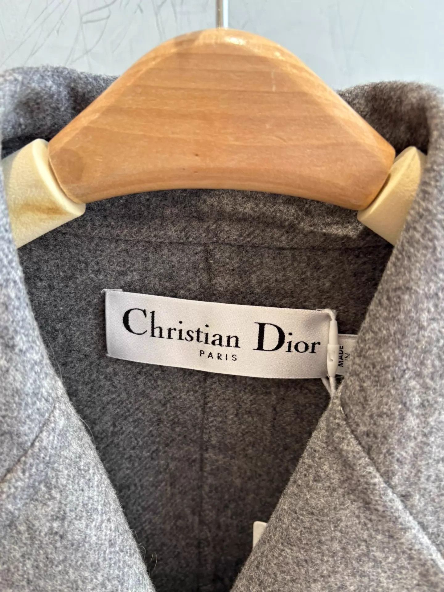 Dior Dior Light Gray Cinched Wool Rabbit Midi Deadstock 38 Size S / US 4 / IT 40 - 2 Thumbnail