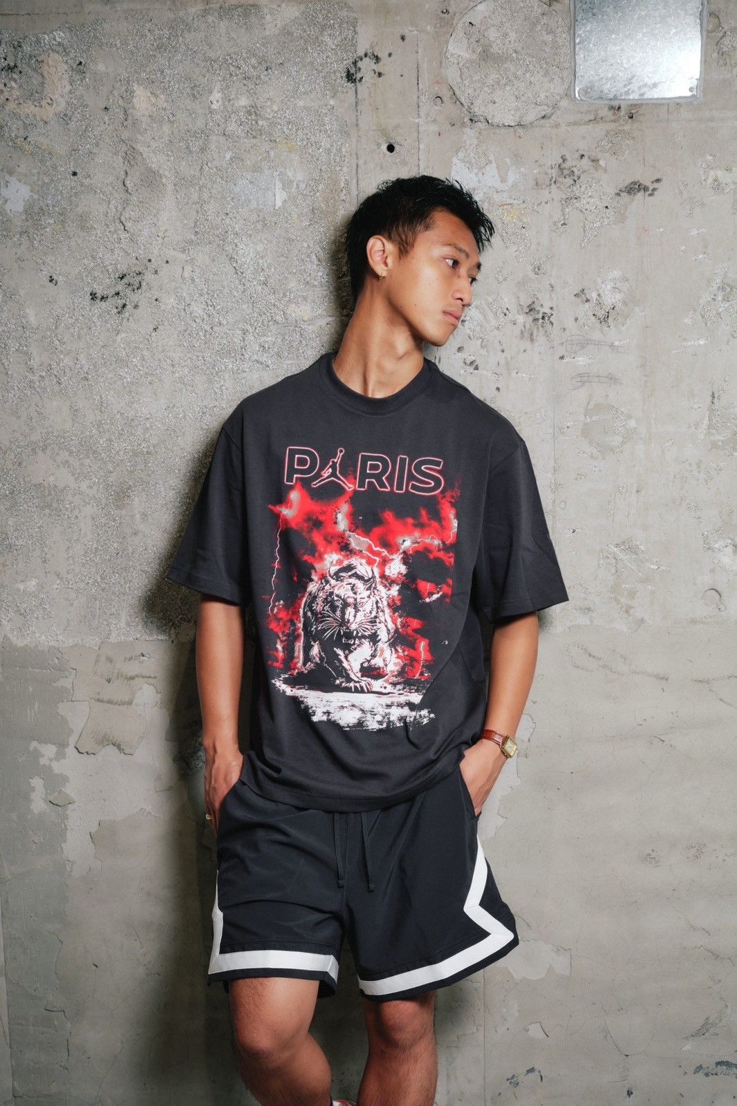 Nike Nike Jordan PSG Paris Saint Germain T-Shirt Black FV7734 045 Size US M / EU 48-50 / 2 - 4 Thumbnail