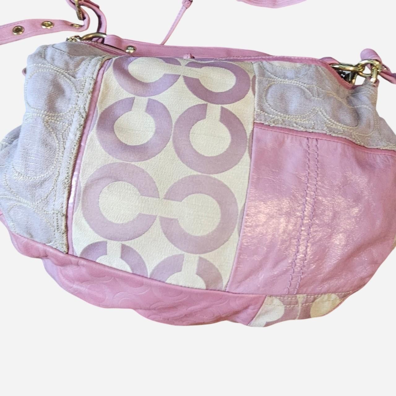 Coach Rare vintagepink Coach patchwork shoulder bag Size ONE SIZE - 4 Thumbnail