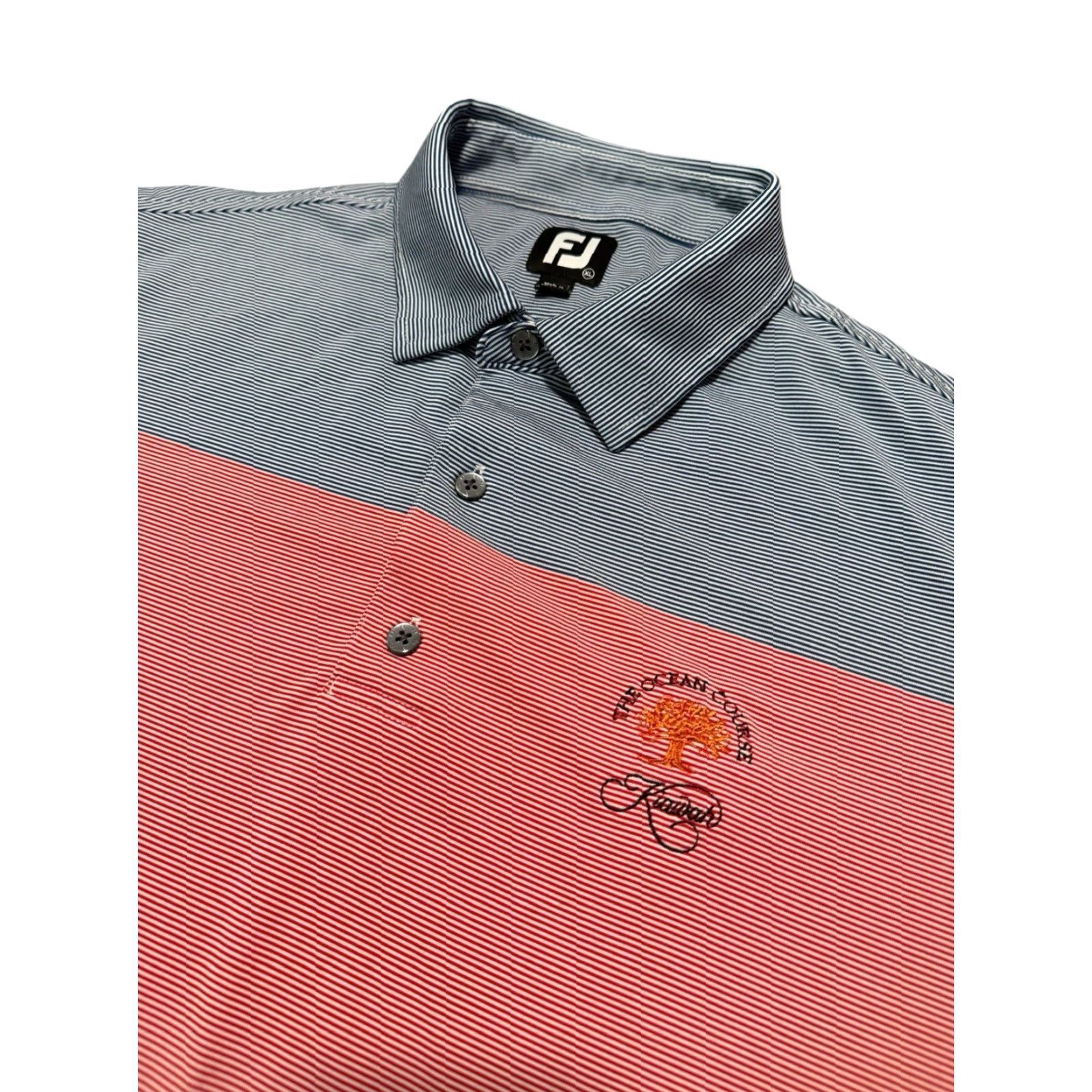 Footjoy FootJoy FJ ProDry The Ocean Course Kiawah Island Polo Shirt Men XL Colorblock Multicolor Short Sleeve Collared Breathable Golf Shirt Mens Size US XL / EU 56 / 4 - 2 Thumbnail