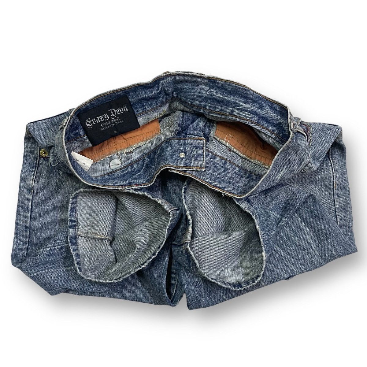 20471120 VINTAGE 00's ORIGINAL JORTS CRAZY DEVIL EMBROIDERY DESIGN Size US 32 / EU 48 - 7 Thumbnail