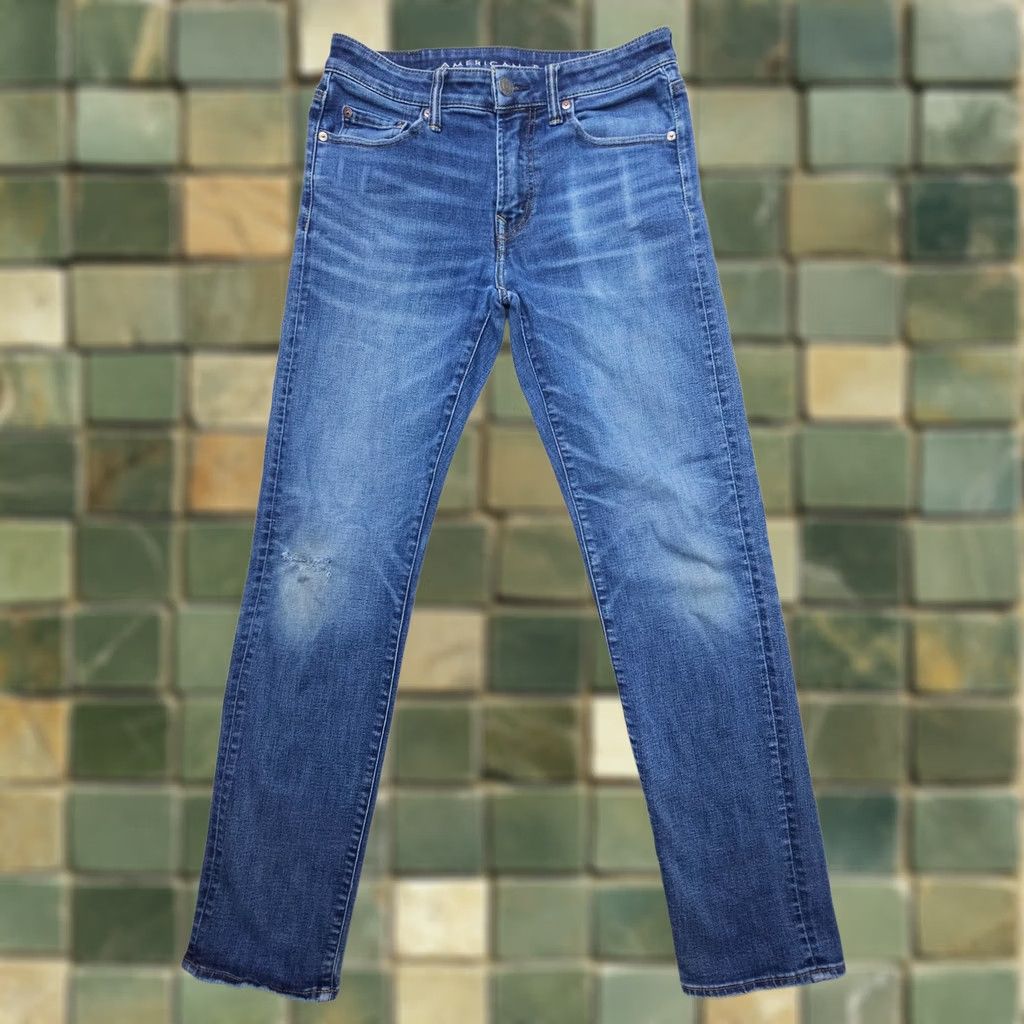 American Eagle Outfitters American Eagle Outfitters Jeans Mens 30 x 34 Dark Wash Airflex Stretch Slim Straight Denim Blue 5-Pocket 30x34 Regular Rise Mid Vintage N/A Mens Size US 30 / EU 46 - 1 Thumbnail