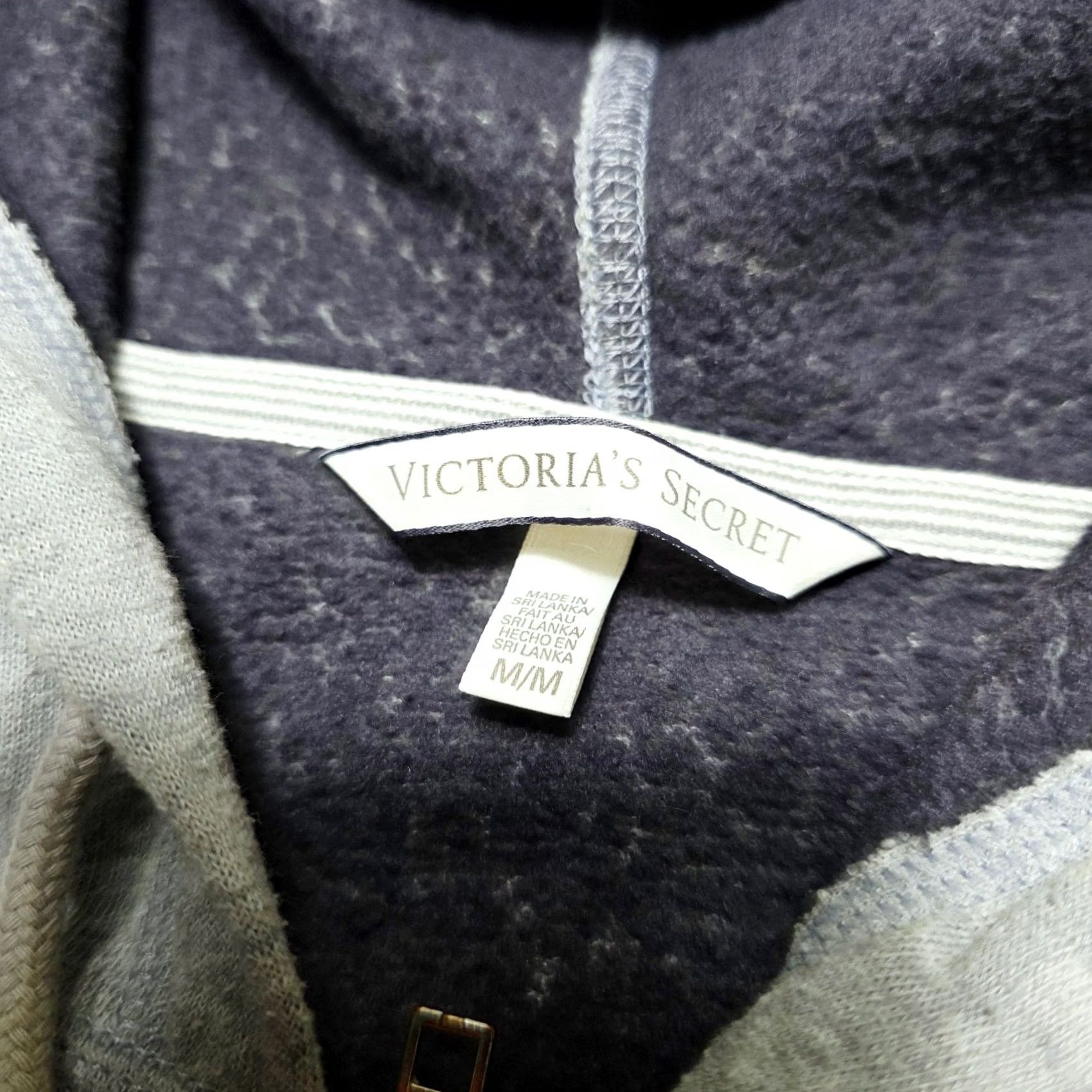 Victoria's Secret Victoria's Secret Hoodie Women Medium Full Zip Sleeve Logo Soft Solid Gray Regular Size M / US 6-8 / IT 42-44 - 7 Thumbnail
