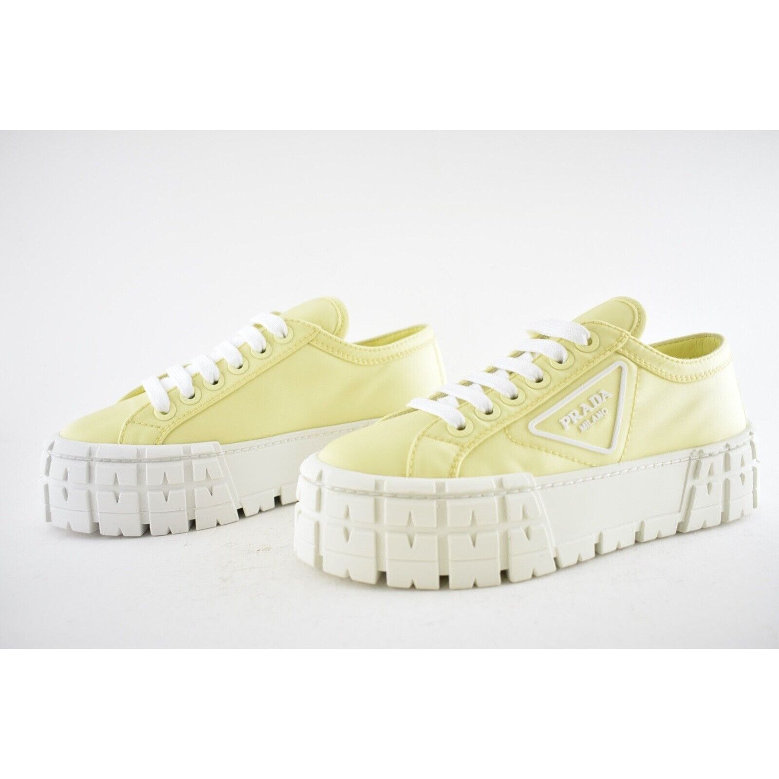 Prada Nylon Platform Lug Sole Flat Low Top Trainer Sneaker 38 Size US 8 / IT 38 - 10 Thumbnail