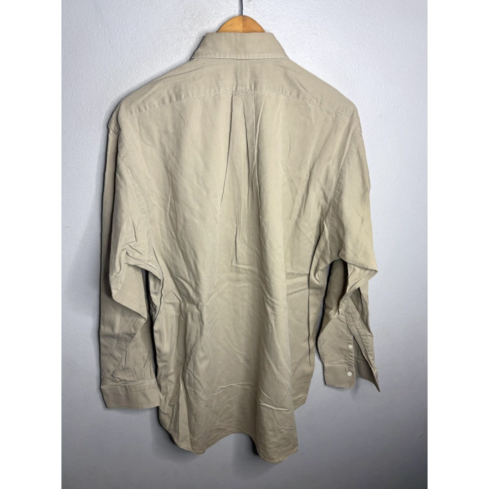 Ralph Lauren Ralph Lauren Oxford Shirt Mens M Khaki Button Long Sleeve Pocket Logo Vintage Shirt Size US M / EU 48-50 / 2 - 5 Thumbnail