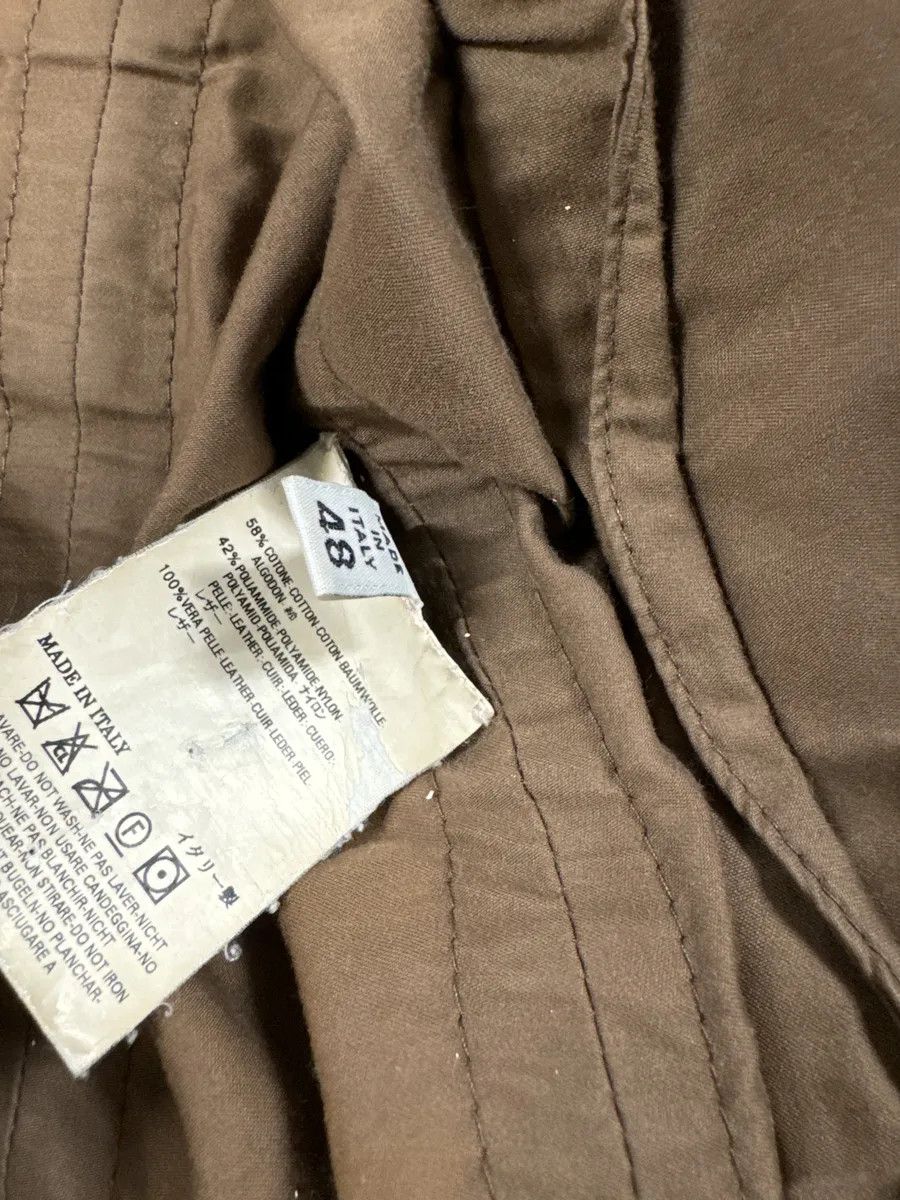 Maison Margiela SS2007 Maison Martin Margiela Brown & Khaki Hybrid Leather Jacket Size US XS / EU 42 / 0 - 10 Thumbnail