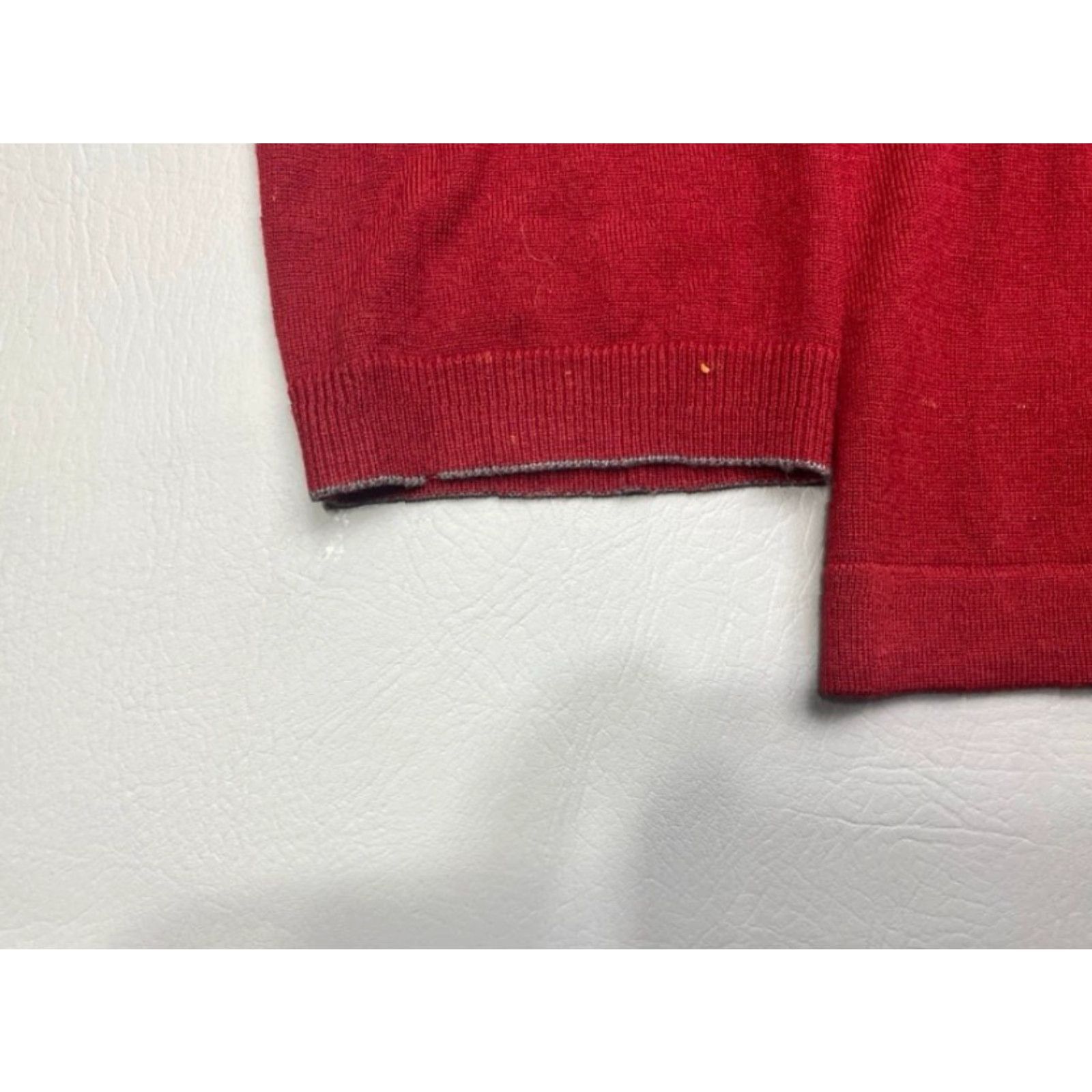 Banana Republic Banana Republic Mens XL 100% Merino Wool Red 1/4 Zip Pullover Sweater 8273 Size US XL / EU 56 / 4 - 4 Thumbnail
