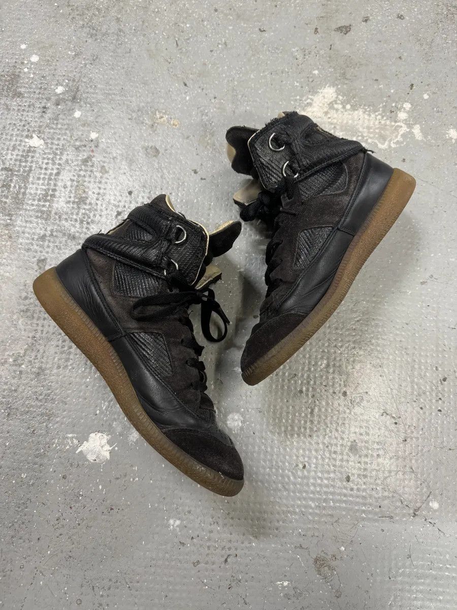 Maison Margiela Maison Margiela High Black & Brown Leather High Gum Shoes Size US 6 / IT 36 - 6 Thumbnail