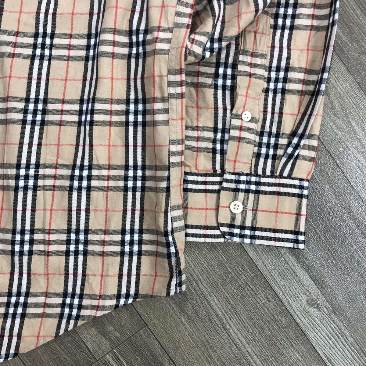 Burberry Vintage Burberrys Nova Check Plaid Iconic Long Shirt Size US XL / EU 56 / 4 - 11 Thumbnail