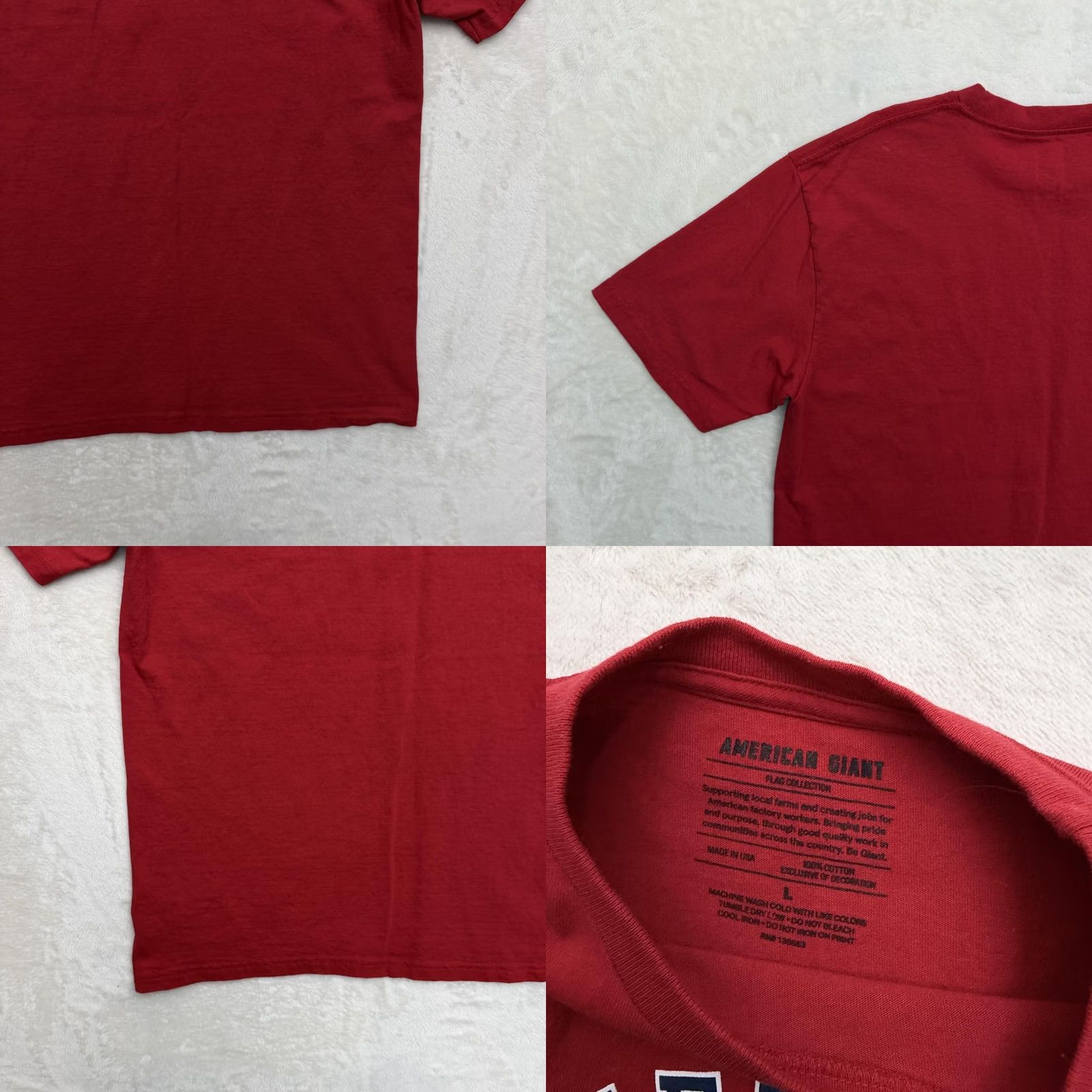 Vintage American Giant Shirt Mens Large Red American Made Flag Graphic Tee USA Patriotic Size US L / EU 52-54 / 3 - 9 Thumbnail