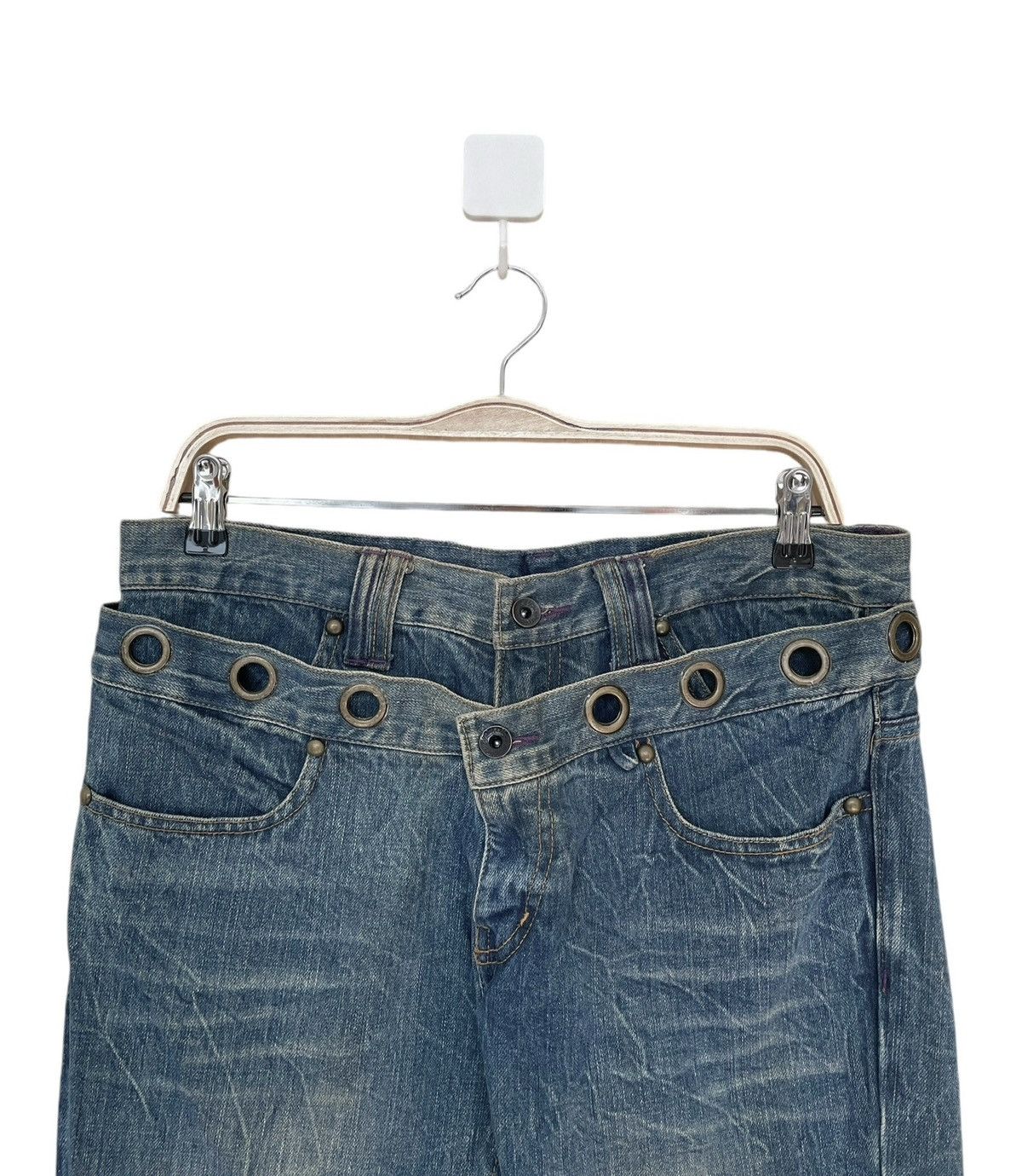 Japanese Brand × Vintage Vintage Japanese Brand Double Waist Jeans 2000s Size US 34 / EU 50 - 3 Thumbnail