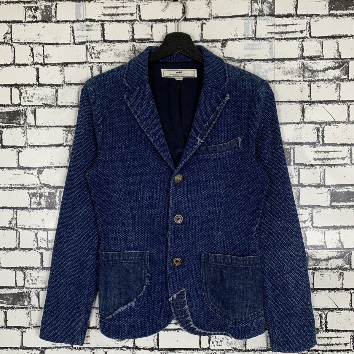 Vintage Vintage Initials Indigo Denim Jacket Size US XS / EU 42 / 0 - 1 Thumbnail