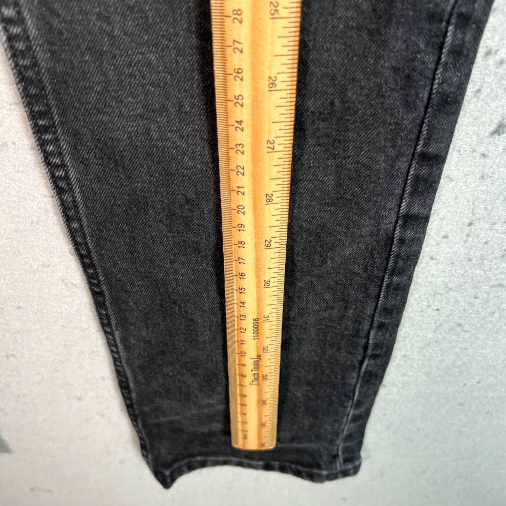 Everlane Everlane Womens The Way High Slim Jeans Organic Cotton Black Size 24 Short Denim 28Inseam 5-Pocket Slim Tapered Womens Jeans Size 42" / US 20 - 7 Thumbnail