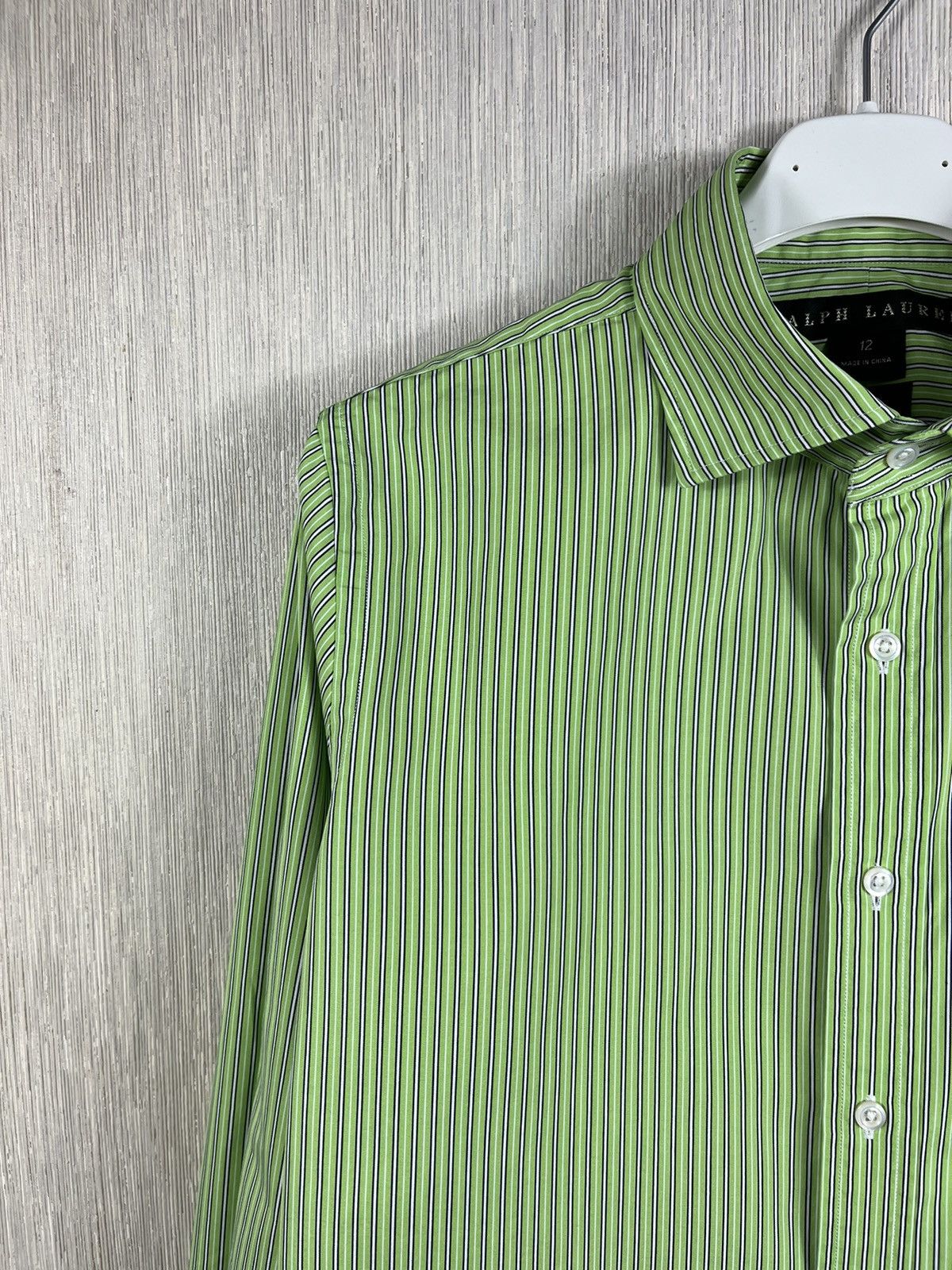 Polo Ralph Lauren × Ralph Lauren × Ralph Lauren Black Label Ralph Lauren black label classic lime striped shirt casual Size XL / US 12-14 / IT 48-50 - 5 Thumbnail