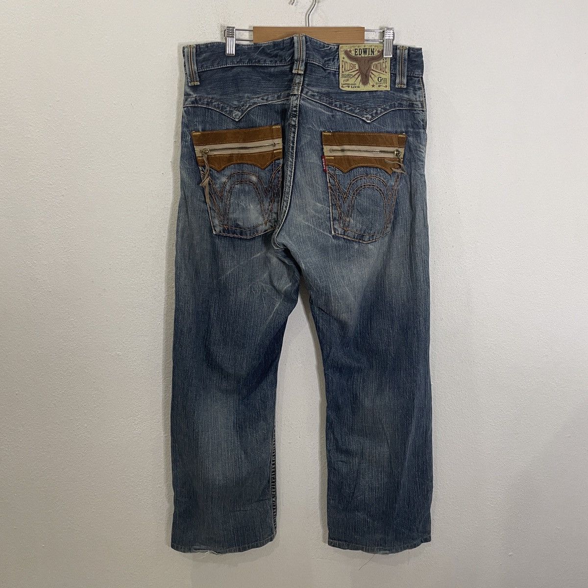 Cowboy Equipment Vintage Edwin Cowboy Distressed Denim Size US 36 / EU 52 - 7 Thumbnail
