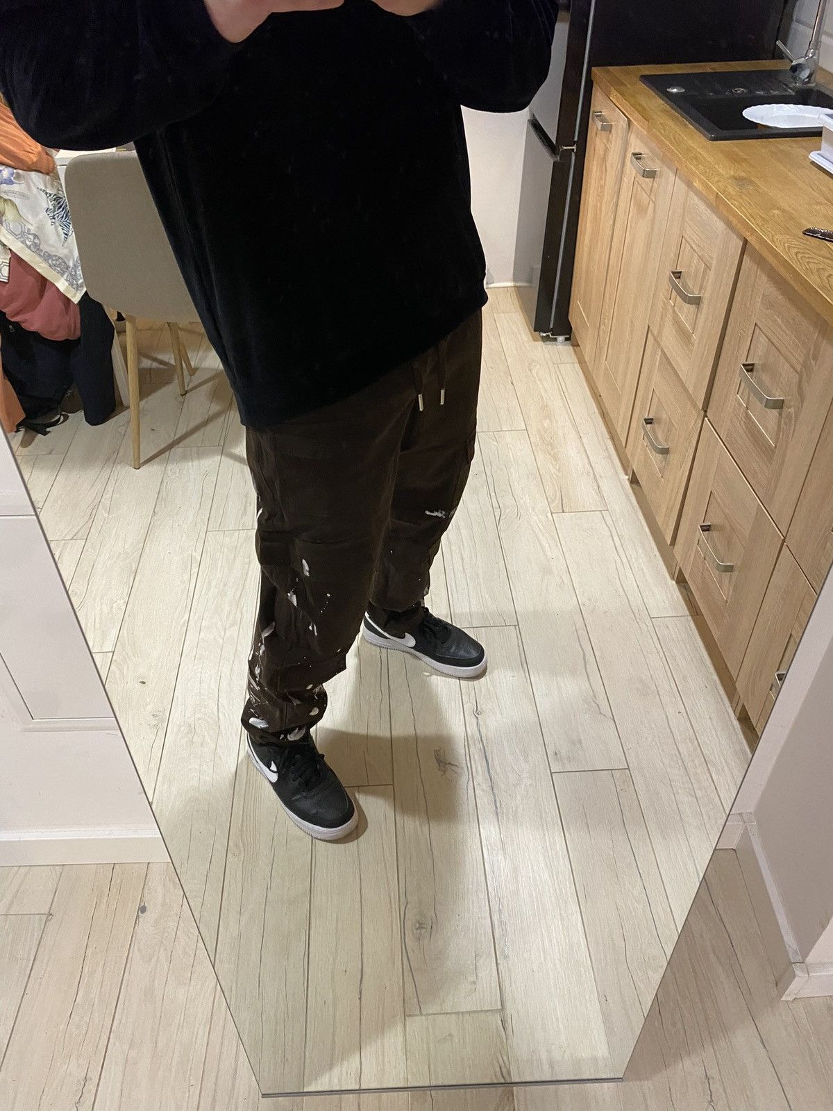 Maniere De Vior Maniere De Vior Handpanited Brown Cargo Pants Size US 32 / EU 48 - 2 Thumbnail