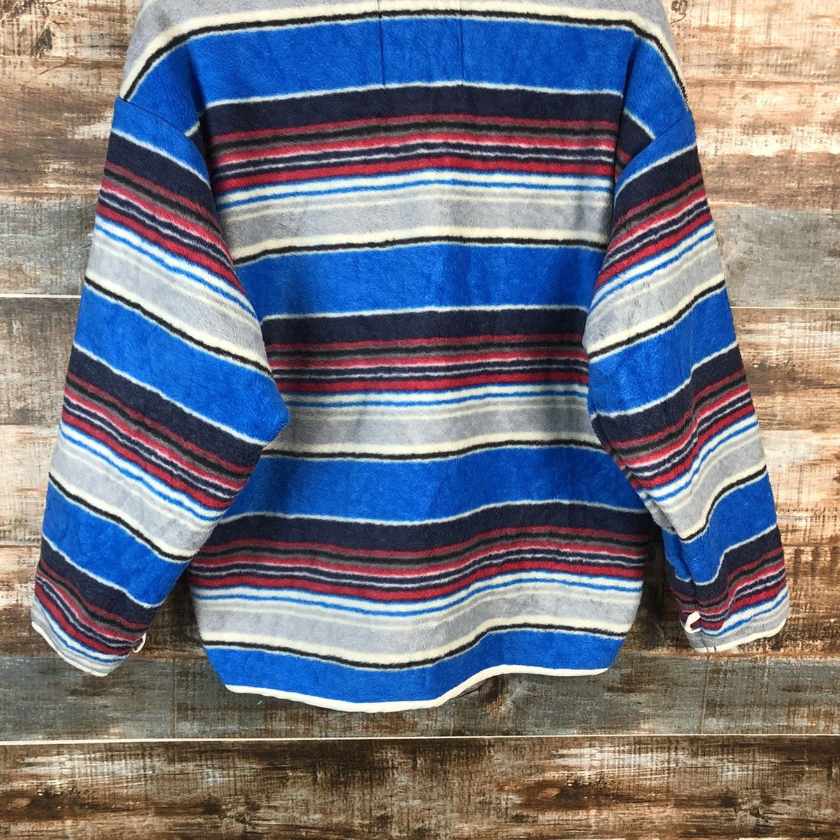 Ellesse × Homespun Knitwear Ellesse Blue fleece stripe Knitwear #A2402 Size US M / EU 48-50 / 2 - 14 Thumbnail