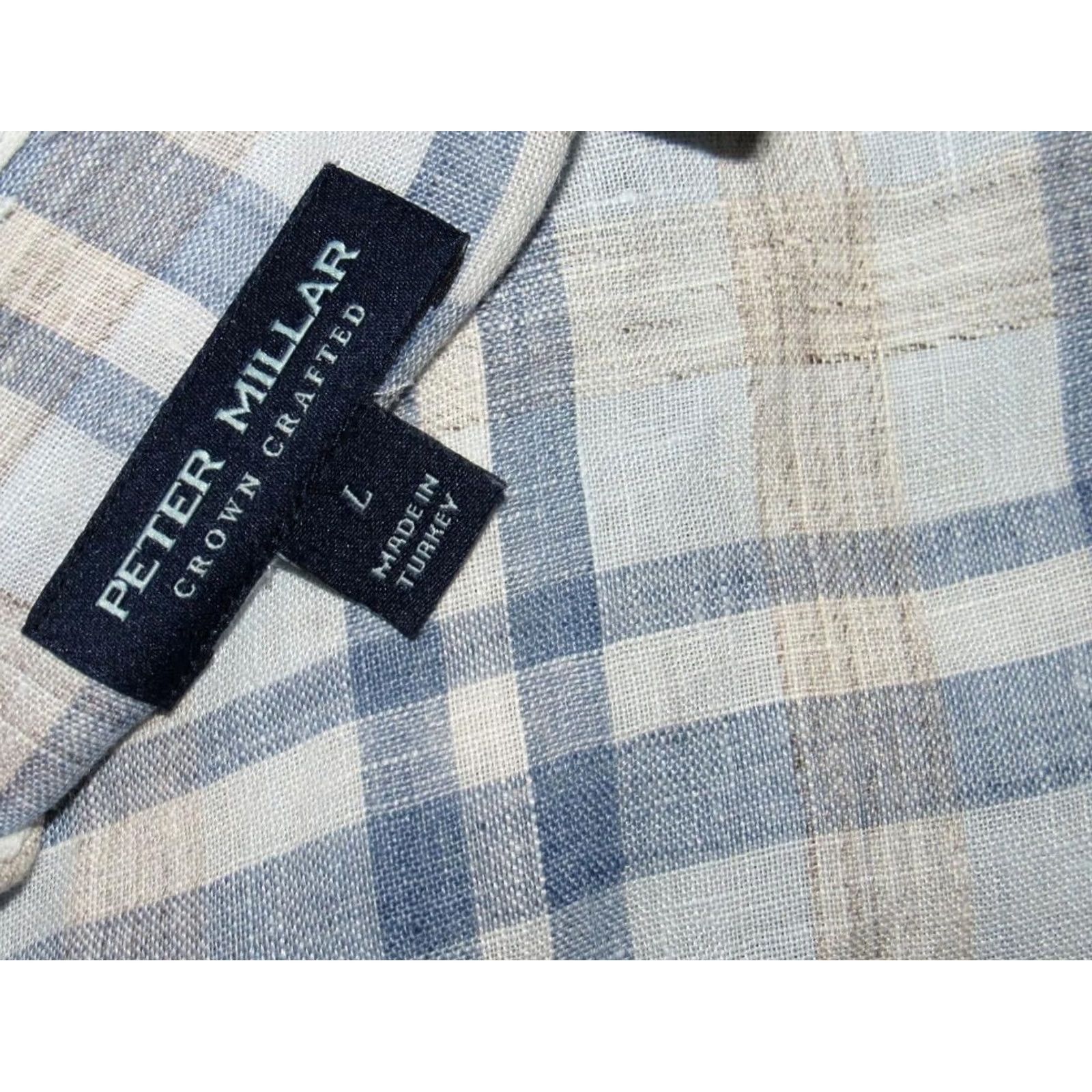Peter Millar PETER MILLAR Crown Crafted Linen Long Sleeve Button Down Shirt Large Size US L / EU 52-54 / 3 - 3 Thumbnail