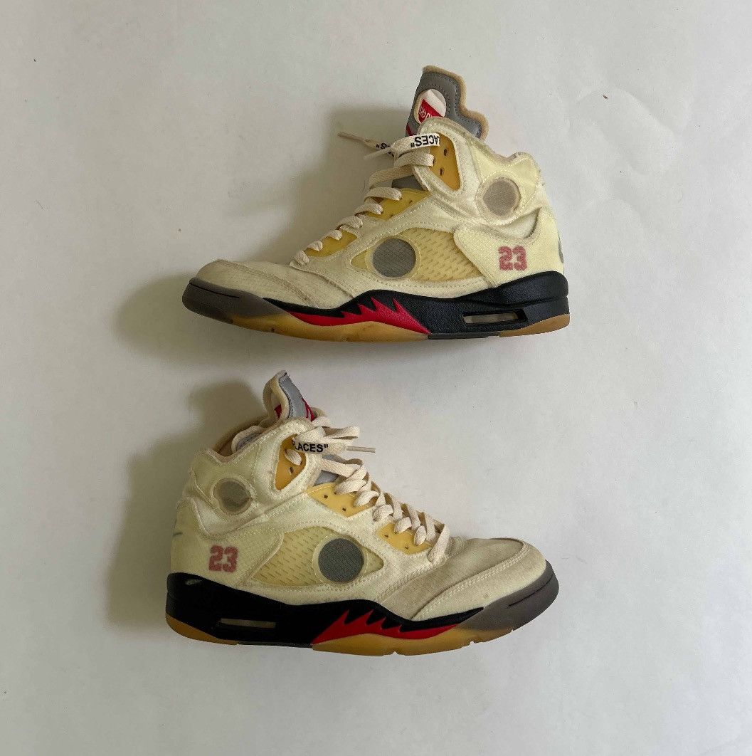 Nike × Off-White × Virgil Abloh Jordan 5 Off-White ‘sail’ size 9 Size US 9 / EU 42 - 1 Thumbnail