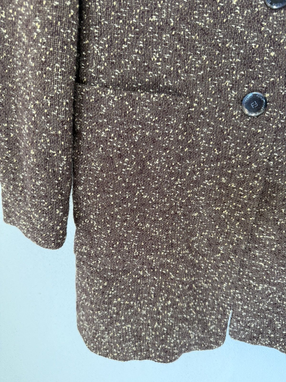 Fendi Autumn Whispers Vintage Fendi Tweed Coat Earthbound Elegance Size M / US 6-8 / IT 42-44 - 3 Thumbnail