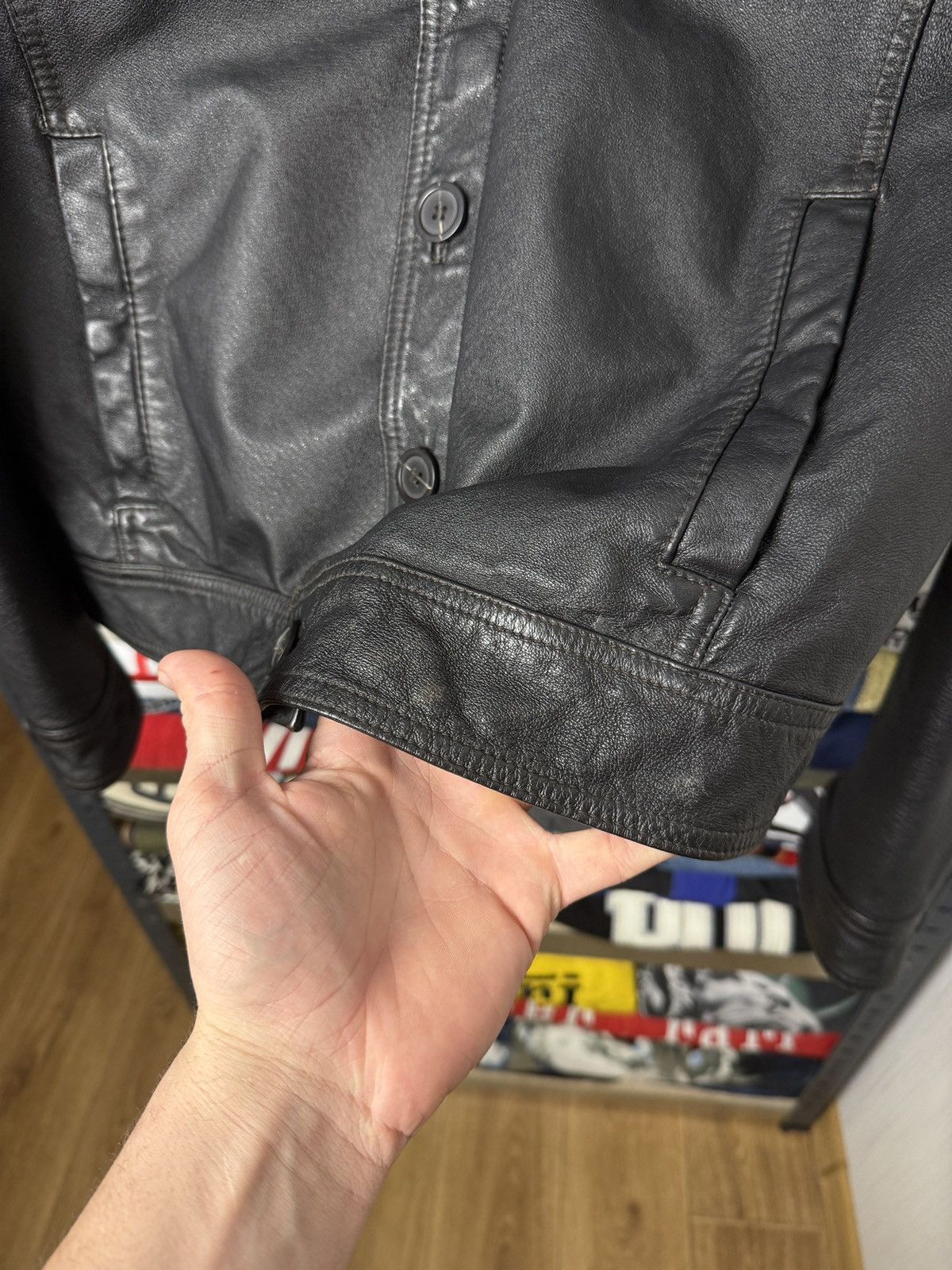 Giorgio Armani Armani Leather Jacket Multi Pocket Size 52 Size US L / EU 52-54 / 3 - 17 Thumbnail