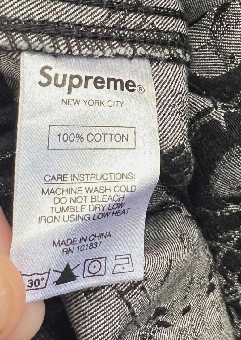 Supreme SUPREME HELLRAISER JACQUARD DENIM SKATE PANT BLACK SS18 NWT Size US 32 / EU 48 - 2 Thumbnail