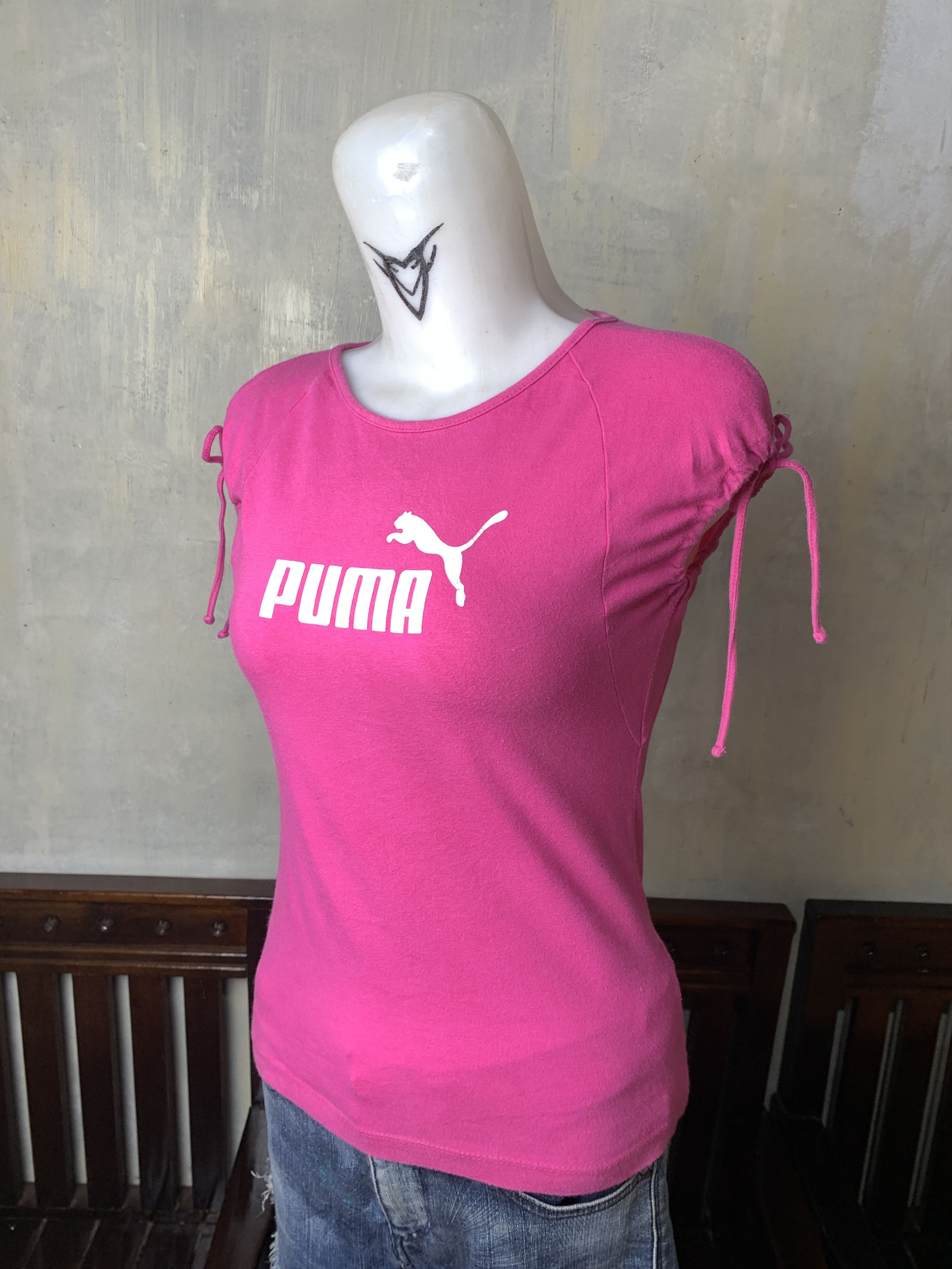 Puma 2000s Puma Pink Lace Sleeves Tee (S) Size S / US 4 / IT 40 - 2 Thumbnail