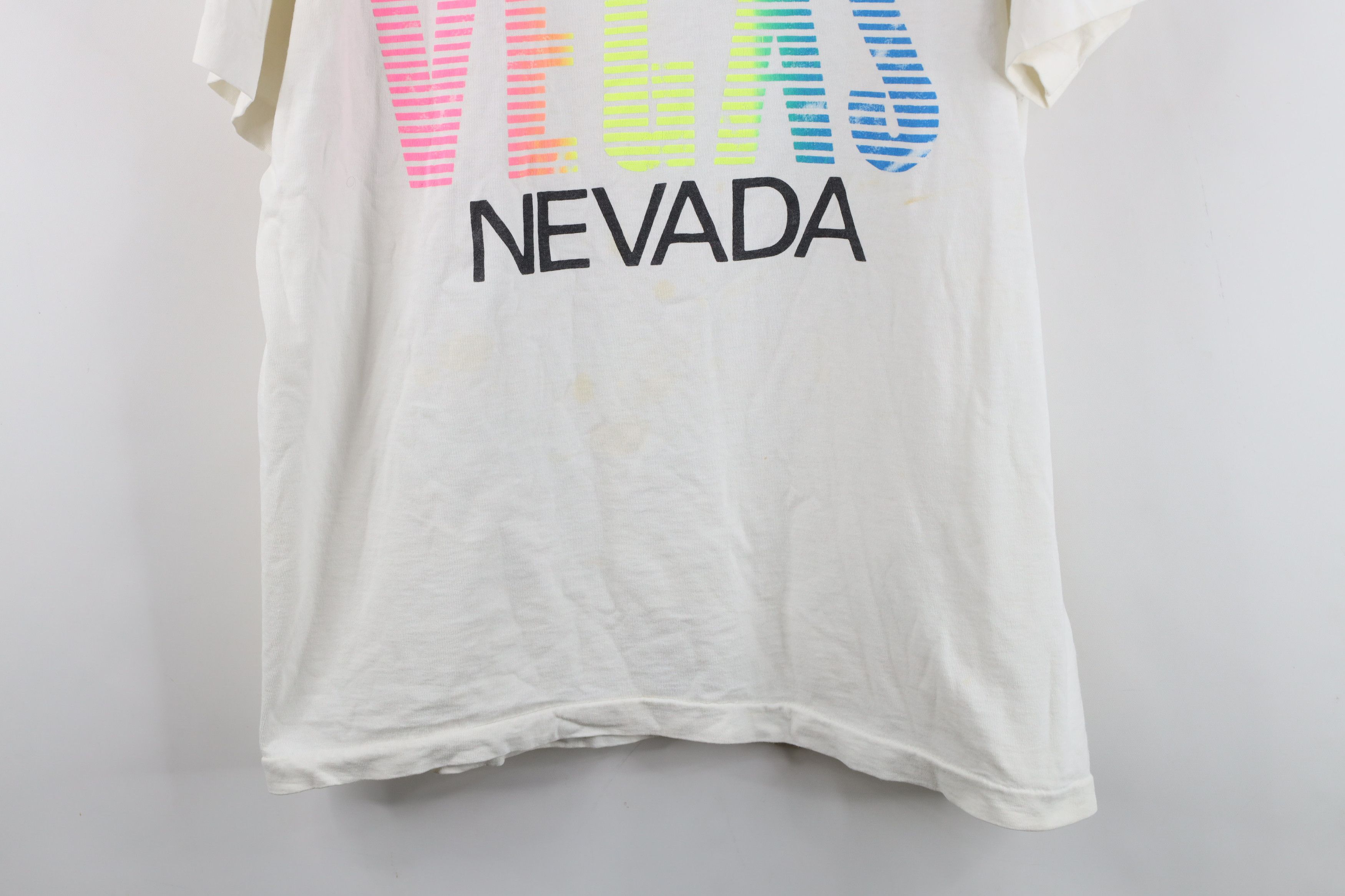 Vintage Vintage 90s Streetwear Las Vegas Nevada T-Shirt White USA Size US XL / EU 56 / 4 - 3 Thumbnail