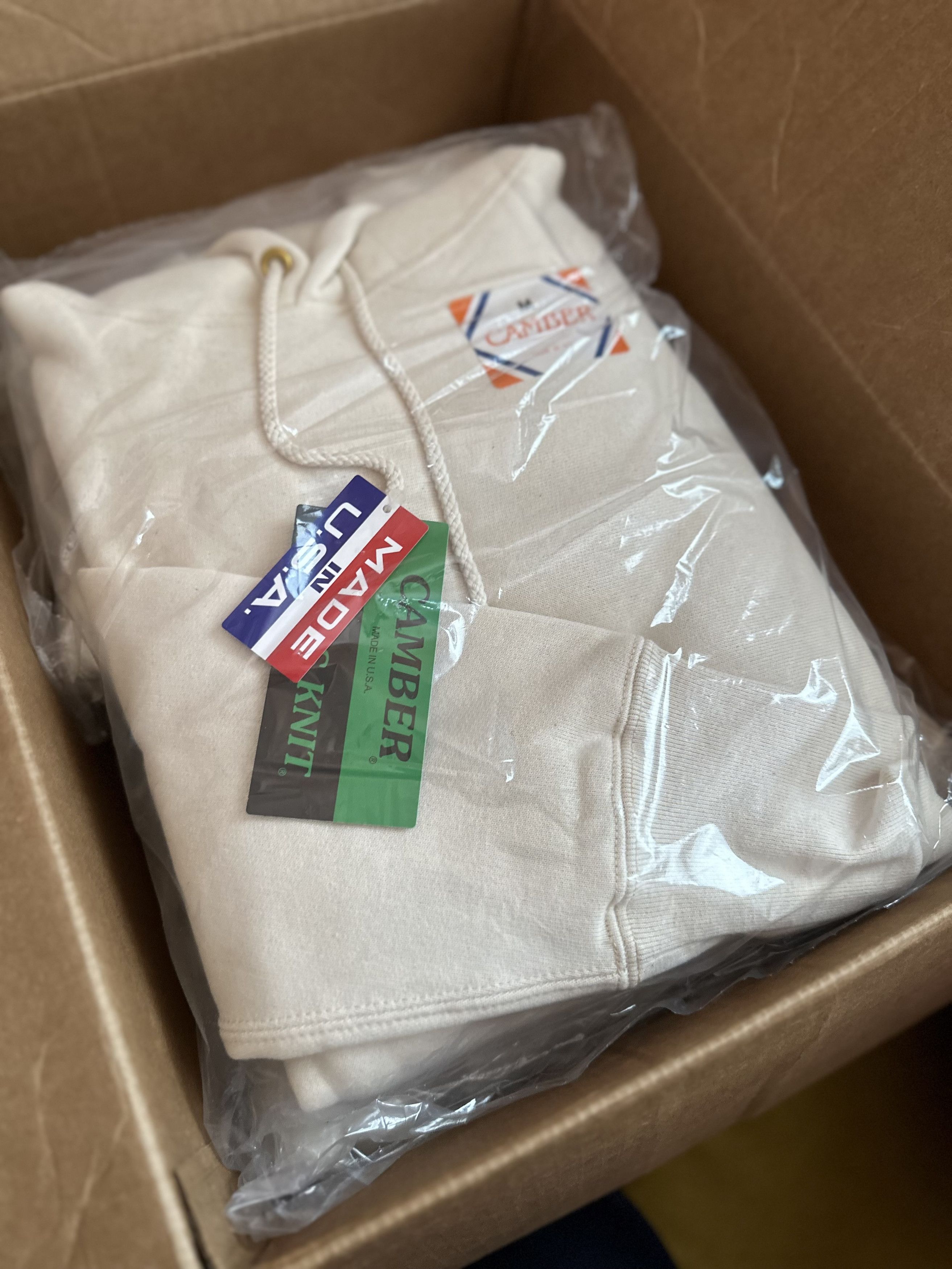 Camber CAMBER SPORTSWEAR-232 CROSS KNIT MEDIUM BEIGE/NATURAL HOODIE Size US M / EU 48-50 / 2 - 2 Thumbnail