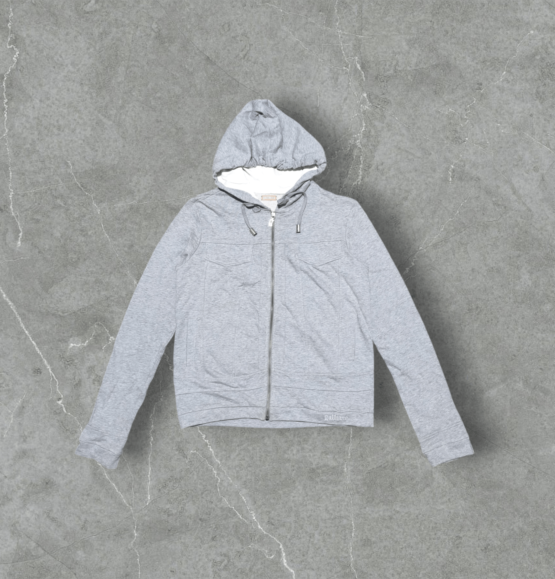 John Galliano Vintage John Galliano Gray Zip Up Hoodie Size US S / EU 44-46 / 1 - 1 Thumbnail