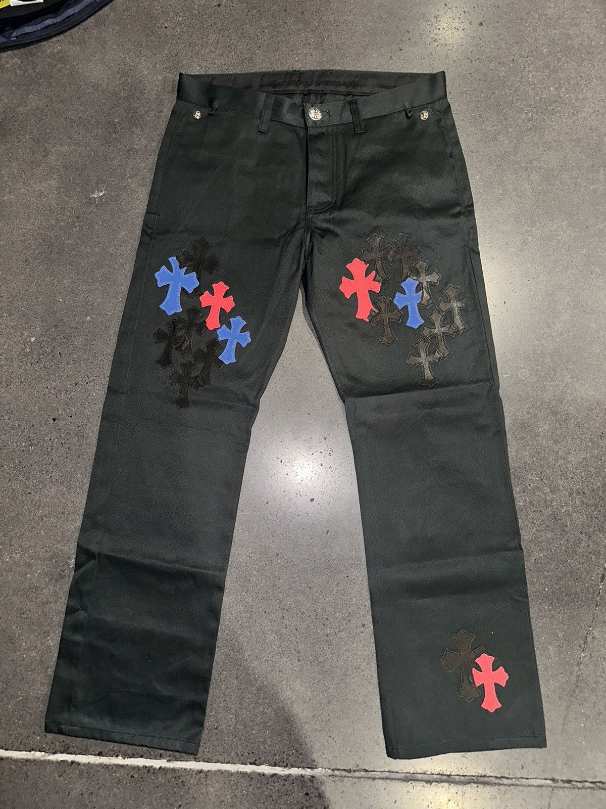 image of Chrome Hearts Chino Pants in Black, Men's (Size 33)