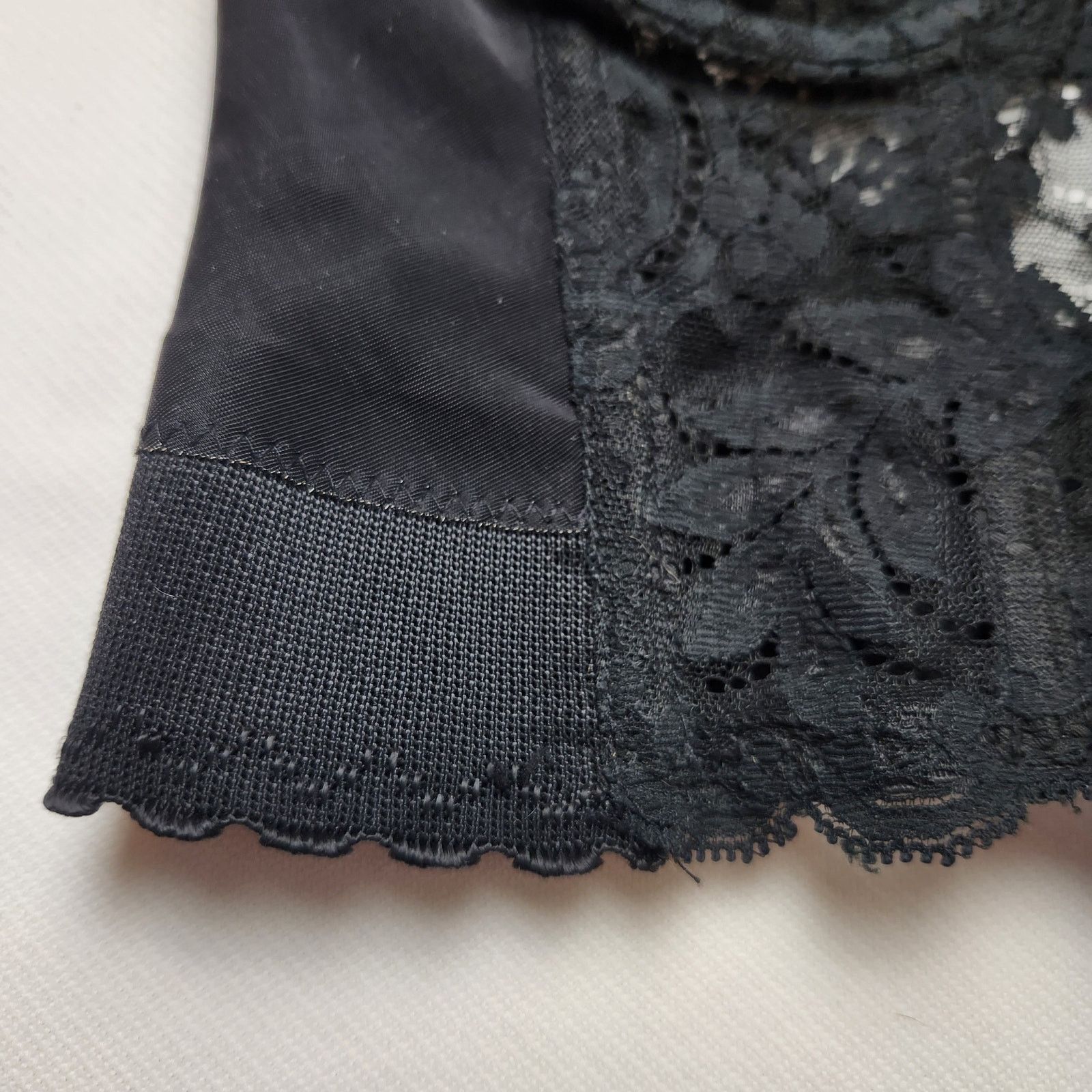 Vintage Vintage Lace Bustier Corset Low Back 34 A Black Lingerie Bra Size S / US 4 / IT 40 - 2 Thumbnail