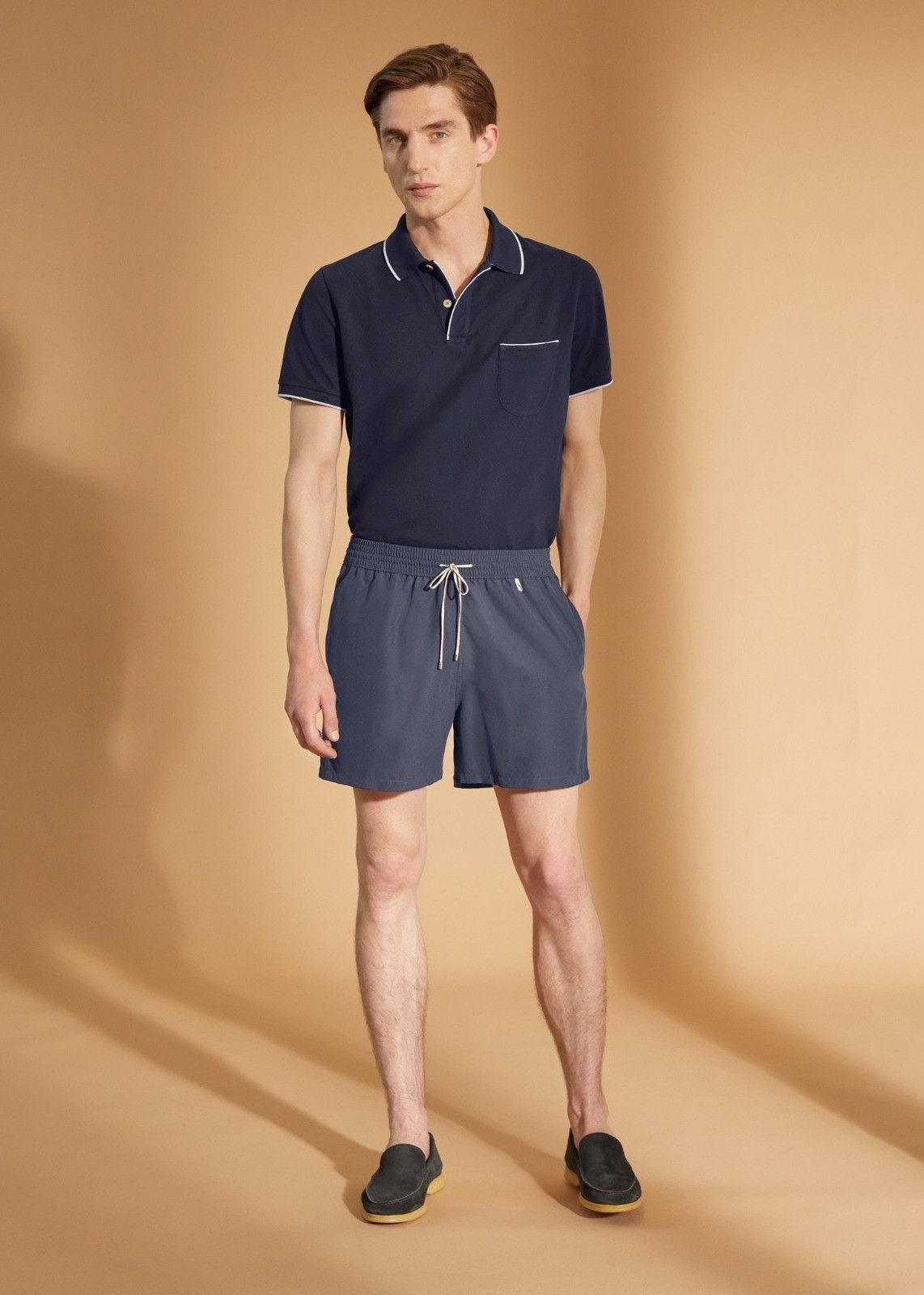 Loro Piana o1srvl11e1024 Bay Soft Albatros Swim Short in Navy Blue Size US 32 / EU 48 - 1 Thumbnail