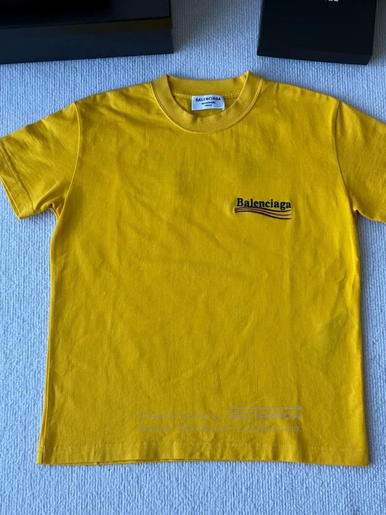 Balenciaga Balenciaga Yellow Coca-Cola Embroidered Short-Sleeve Size US L / EU 52-54 / 3 - 2 Thumbnail