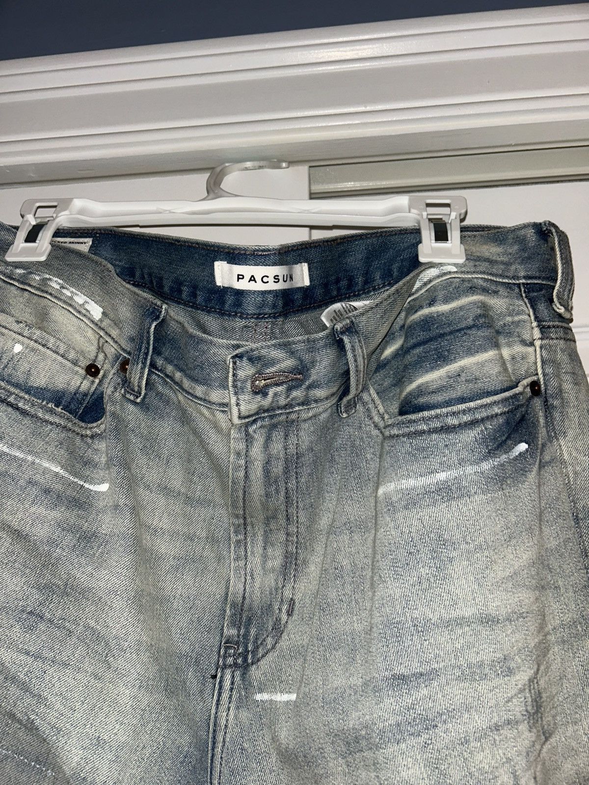 Pacsun Slim fit PacSun ripped jeans with paint designsize 34x32 Size US 34 / EU 50 - 3 Thumbnail