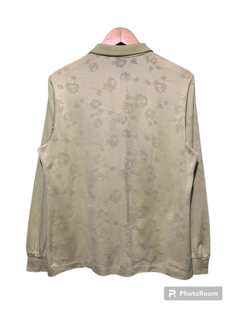 Balenciaga Rare❗Balenciaga Vintage mesh flora long sleeve polo shirt Size L / US 10 / IT 46 - 5 Thumbnail