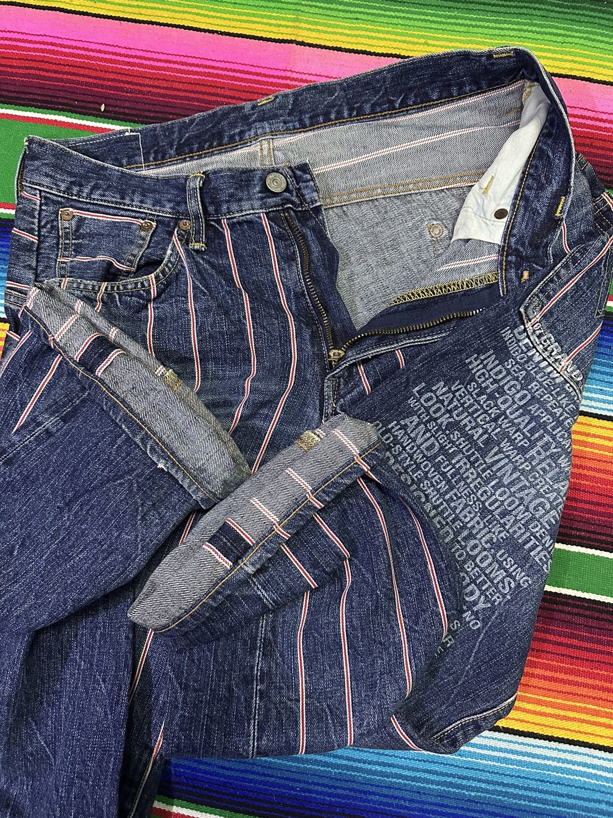 Kapital 💥 Edwin Full Selvedge 💥 Crazy Design Edwin Fully Selvedge 💥 Size US 34 / EU 50 - 13 Thumbnail