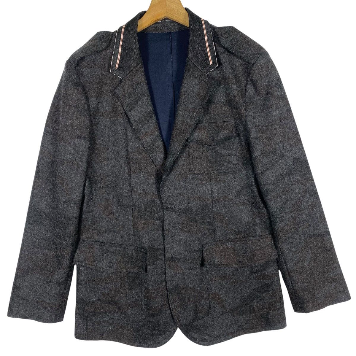 Emporio Armani Emporio Armani Camouflage Wool Blazer Jacket 46 Size EU Size 46R - 4 Thumbnail