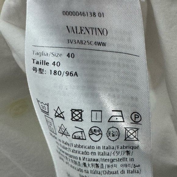Valentino Valentino Garavani Long Sleeve Shirt Untitled Studs On Colla Size US M / EU 48-50 / 2 - 7 Thumbnail