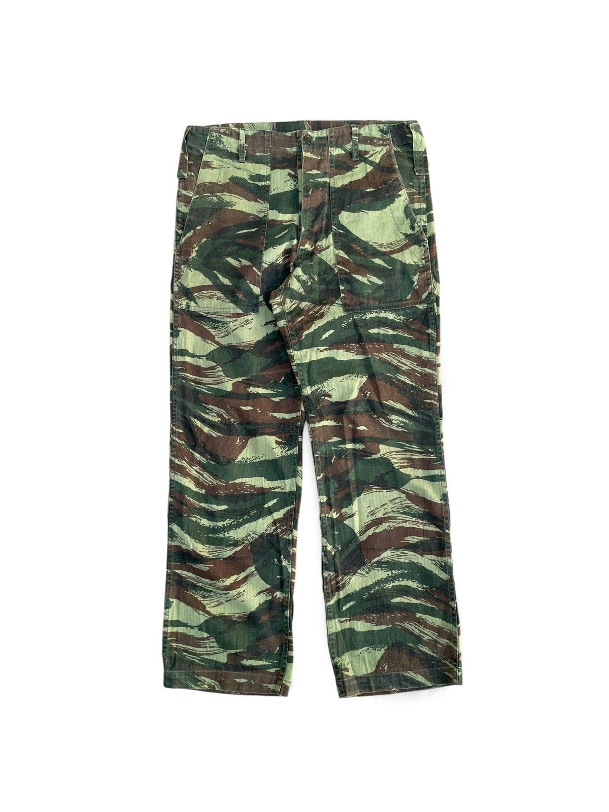 Vintage Vintage HBT French Army Lizard Camo Fatigue Pants Baker Size US 30 / EU 46 - 1 Thumbnail