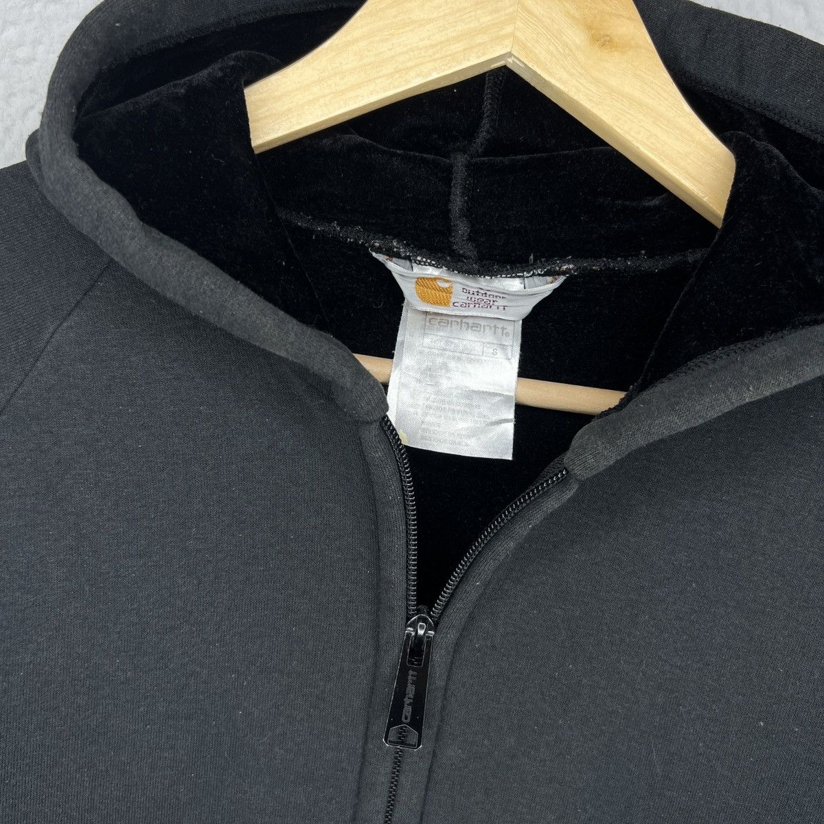 Carhartt × Vintage Vintage Carhartt WiP Jacket Hooded Hoodie Fleece Sherpa Size S / US 4 / IT 40 - 5 Thumbnail