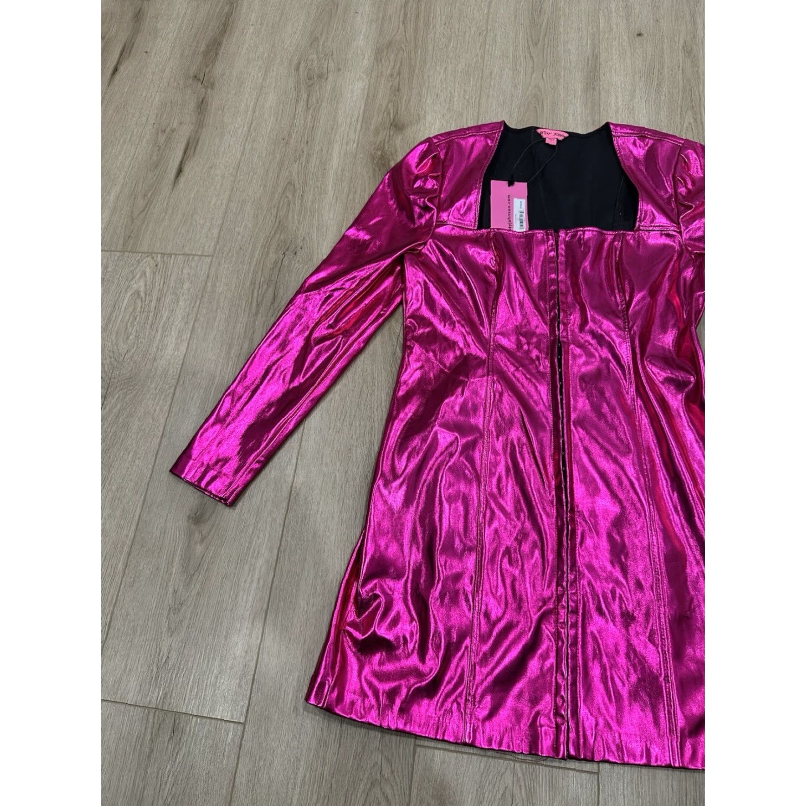 Betsey Johnson Betsey Johnson Barbie Pink Faux Leather Corset Mini Dress NWT Large L Women Corset Dress Size L / US 10 / IT 46 - 4 Thumbnail