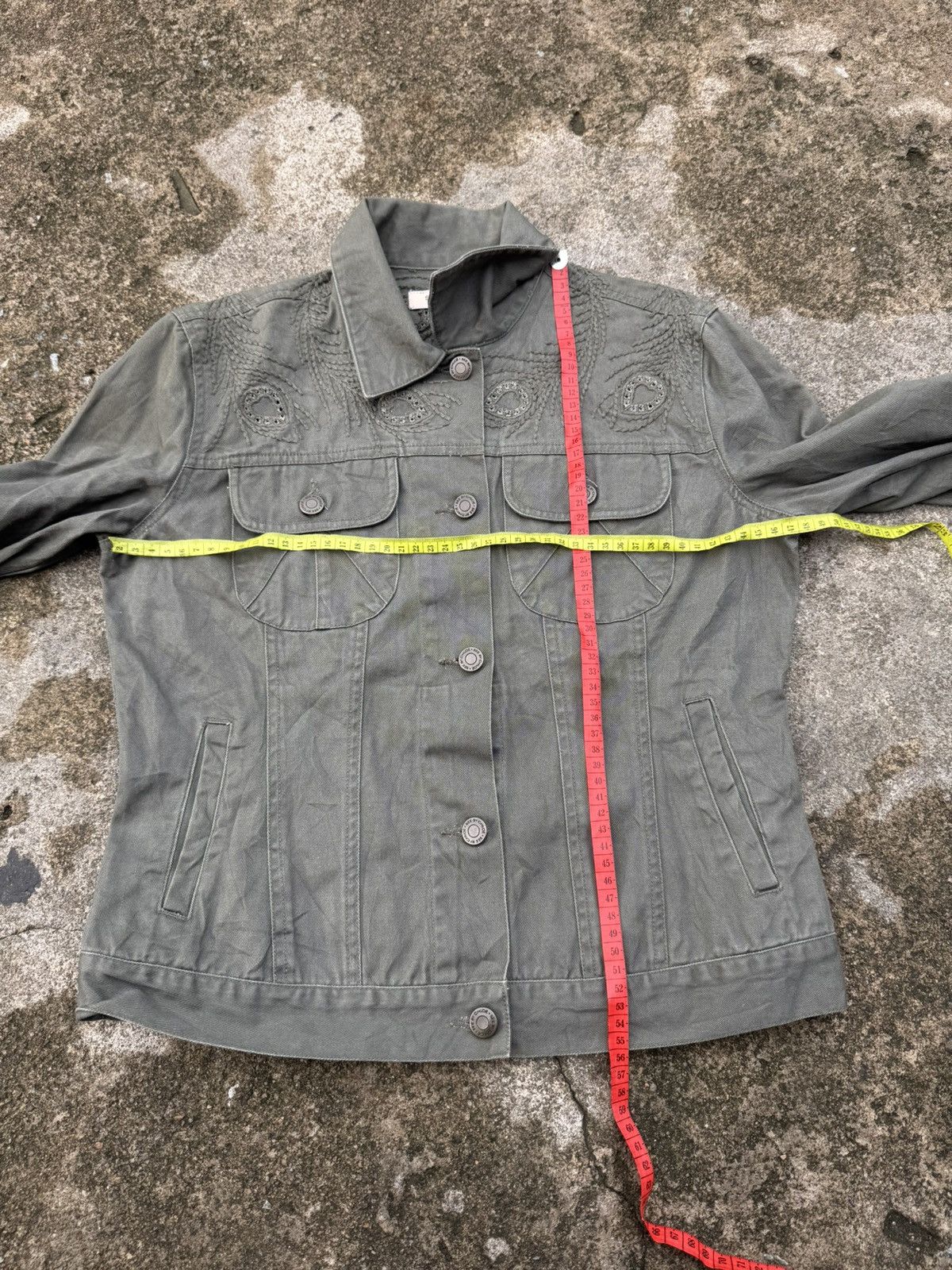 Chloe Chole Army Denim Jacket Size M / US 6-8 / IT 42-44 - 10 Thumbnail